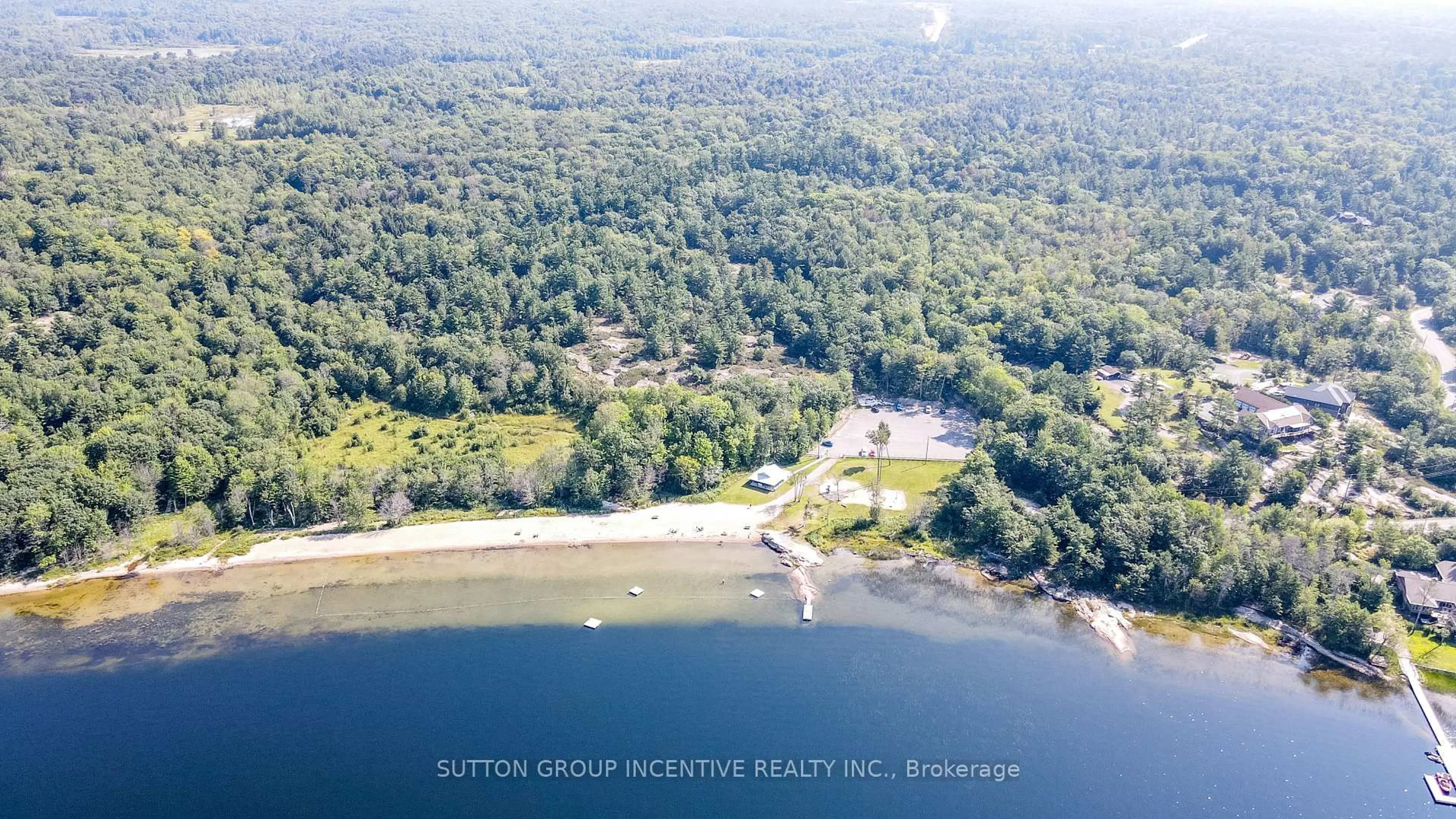 A pic from outside/outdoor area/front of a property/back of a property/a pic from drone, water/lake/river/ocean view for 65 Big Sound Rd #Legal second suite, McDougall Ontario P0G 1G0
