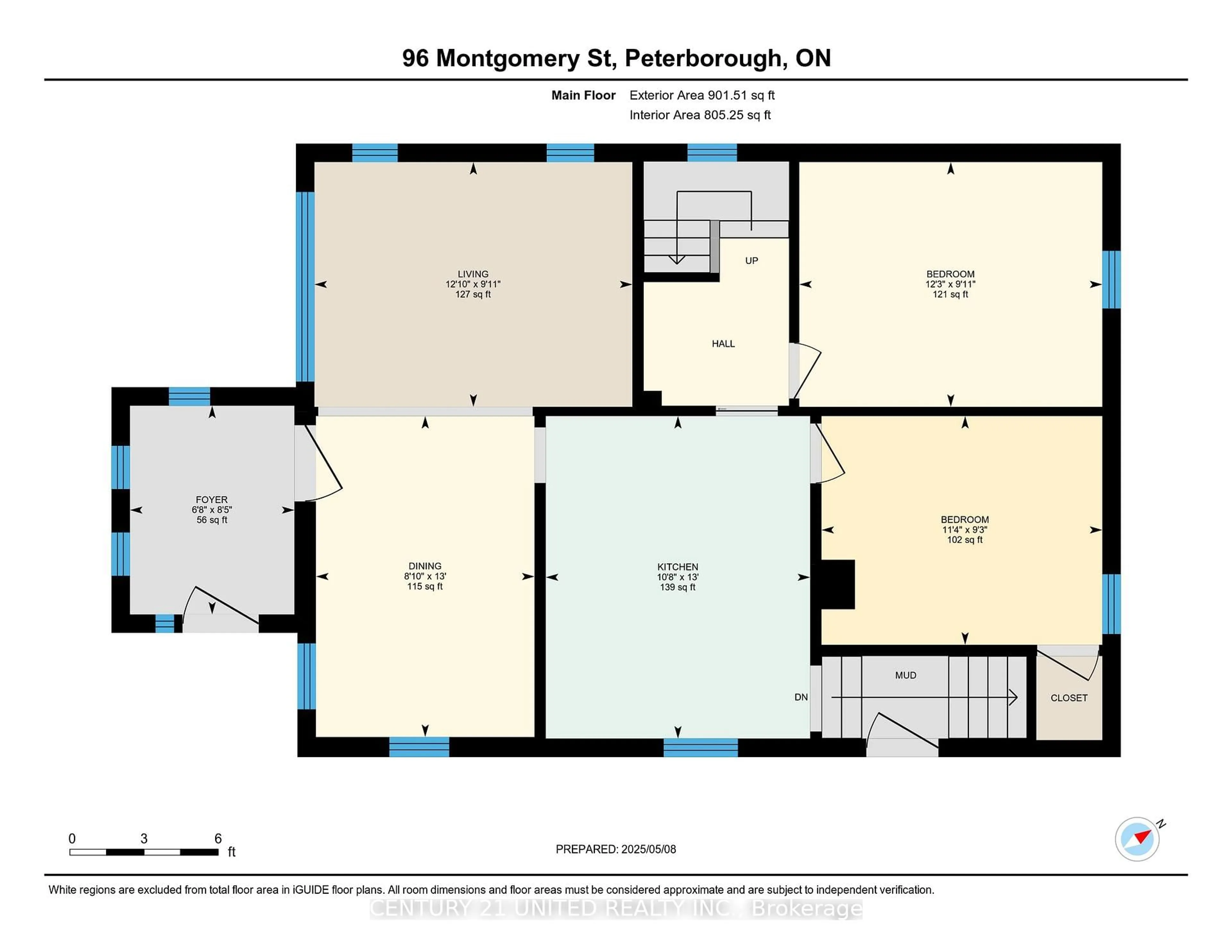 Floor plan for 96 Montgomery St, Peterborough South Ontario K9J 1W9