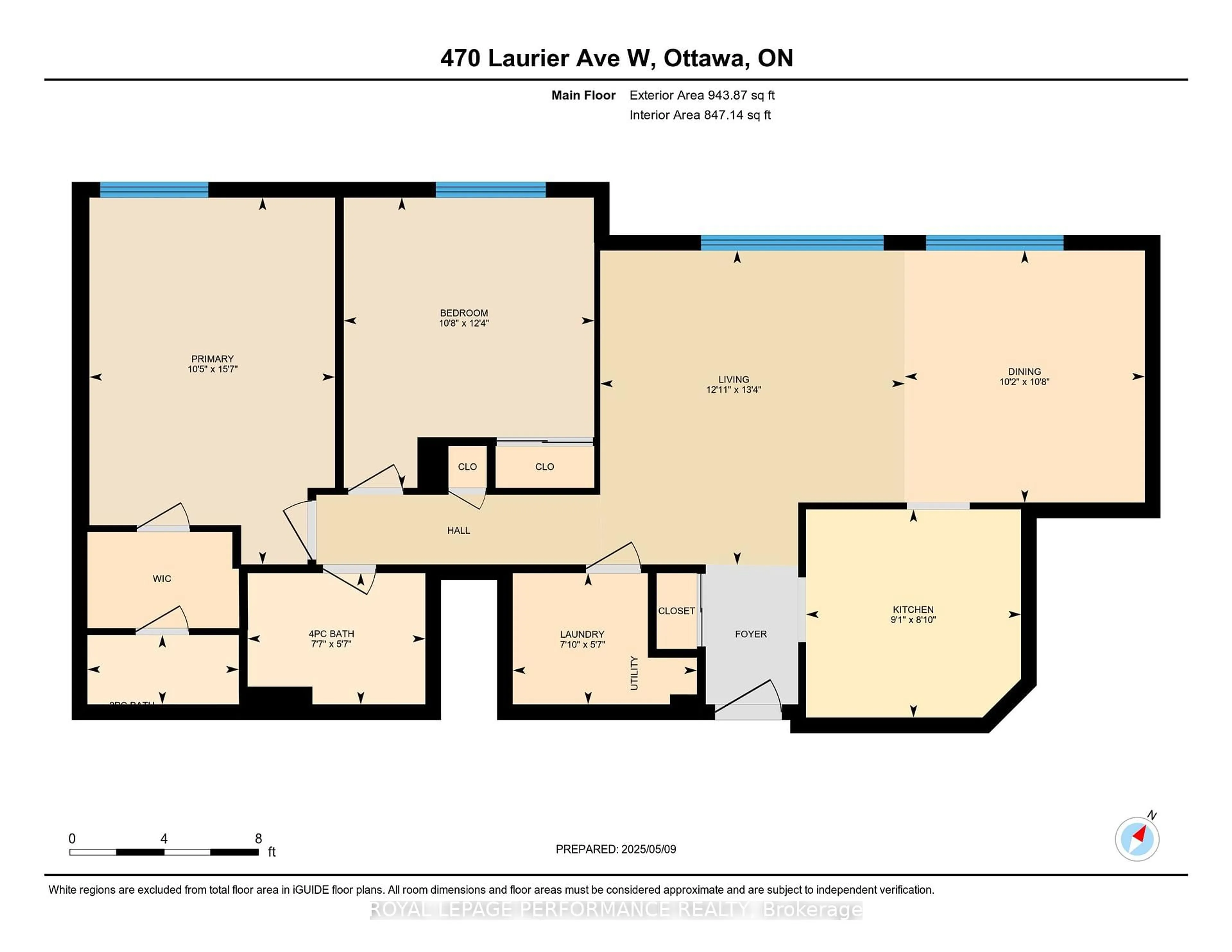 Floor plan for 470 Laurier Ave #1701, Ottawa Ontario K1R 7W9