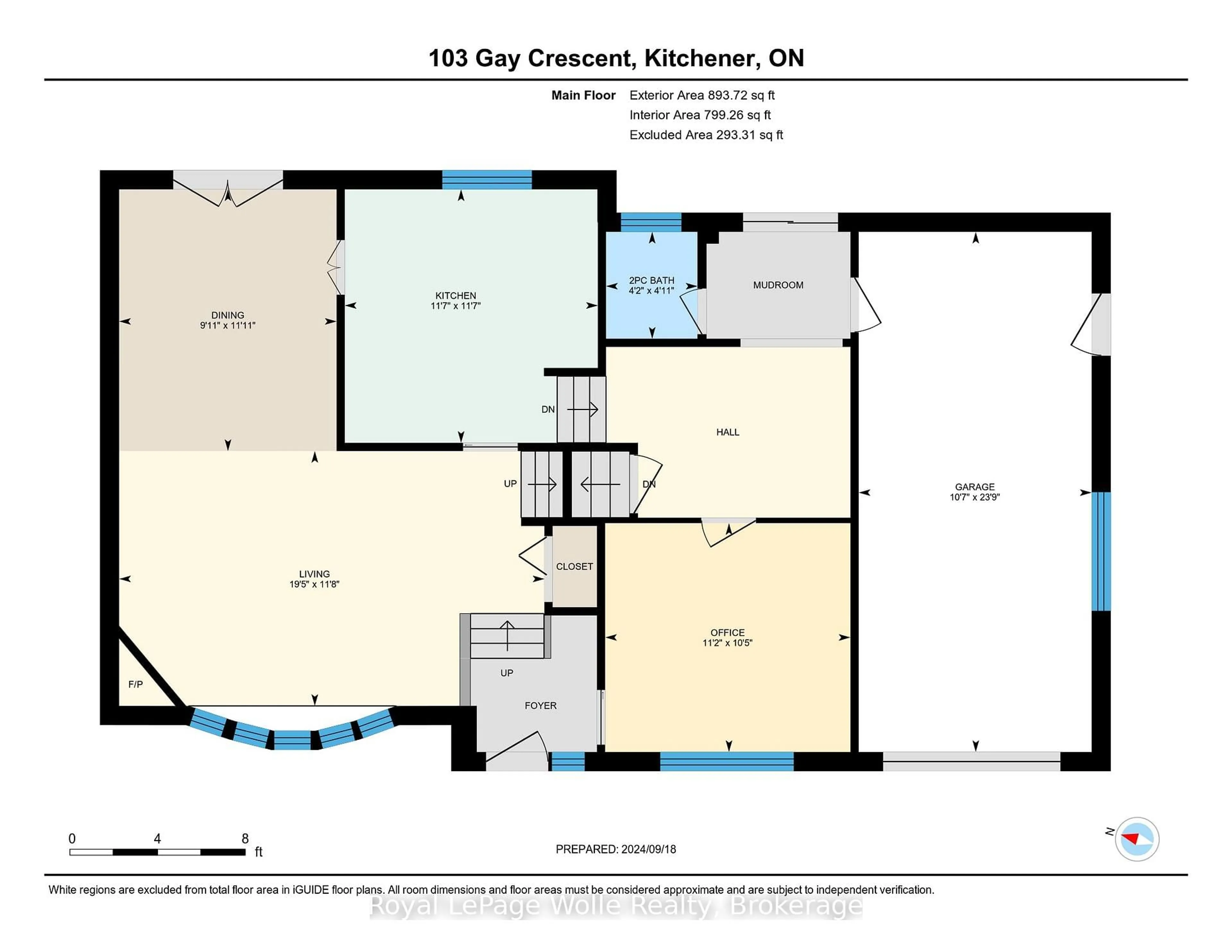 Floor plan for 103 Gay Cres, Kitchener Ontario N2A 2C2