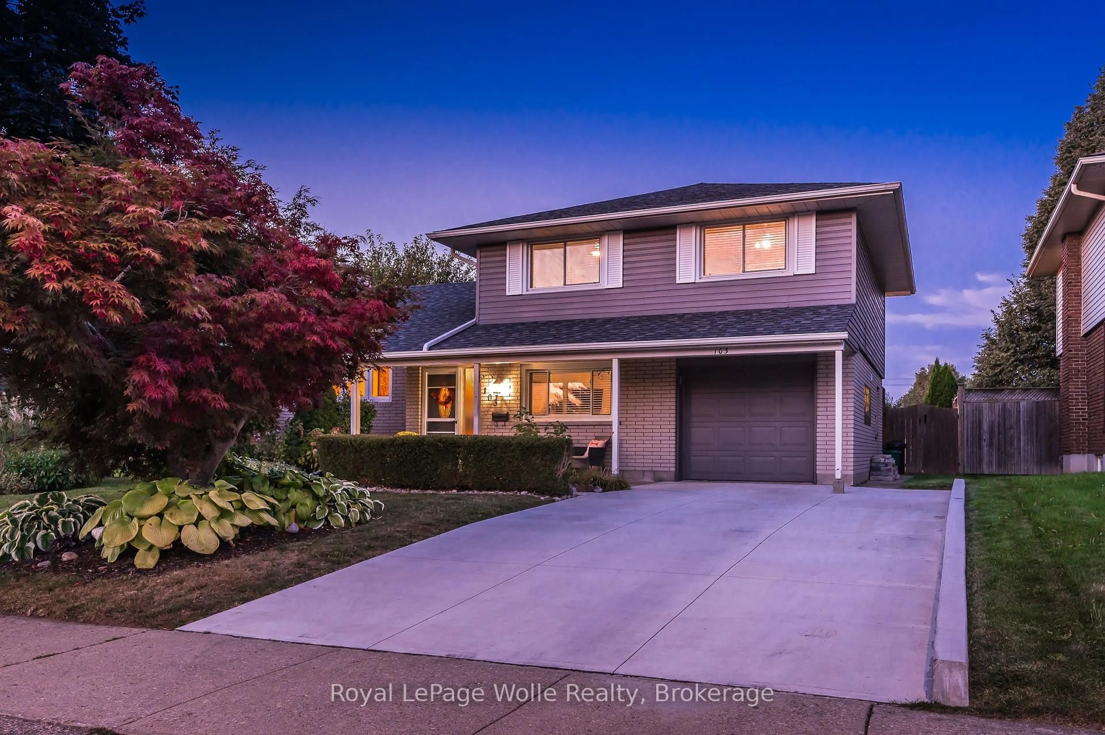 Home with vinyl exterior material, street for 103 Gay Cres, Kitchener Ontario N2A 2C2