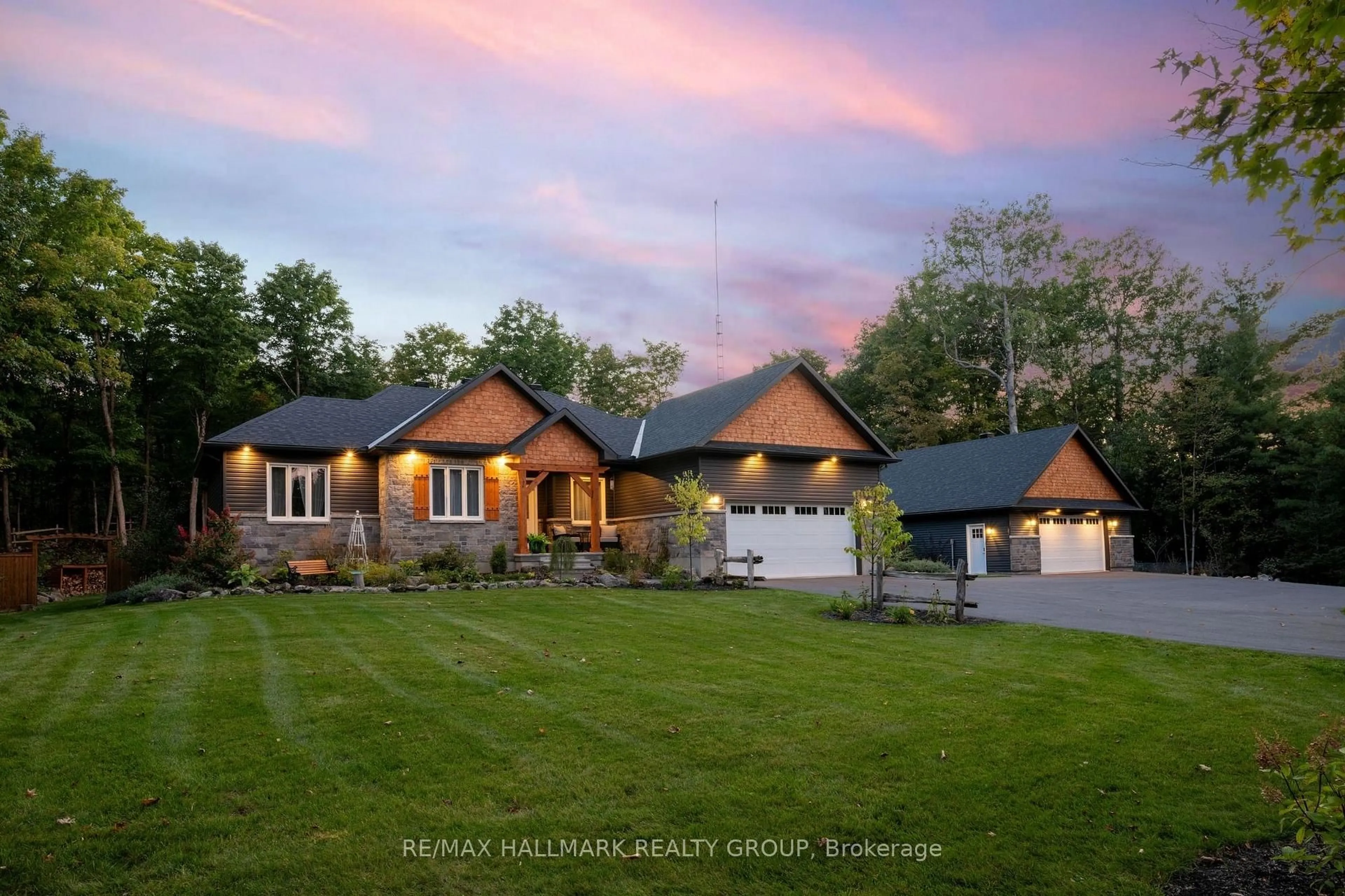 A pic from outside/outdoor area/front of a property/back of a property/a pic from drone, mountain view for 691 Ebbs Bay Rd, Carleton Place Ontario K7C 0C5