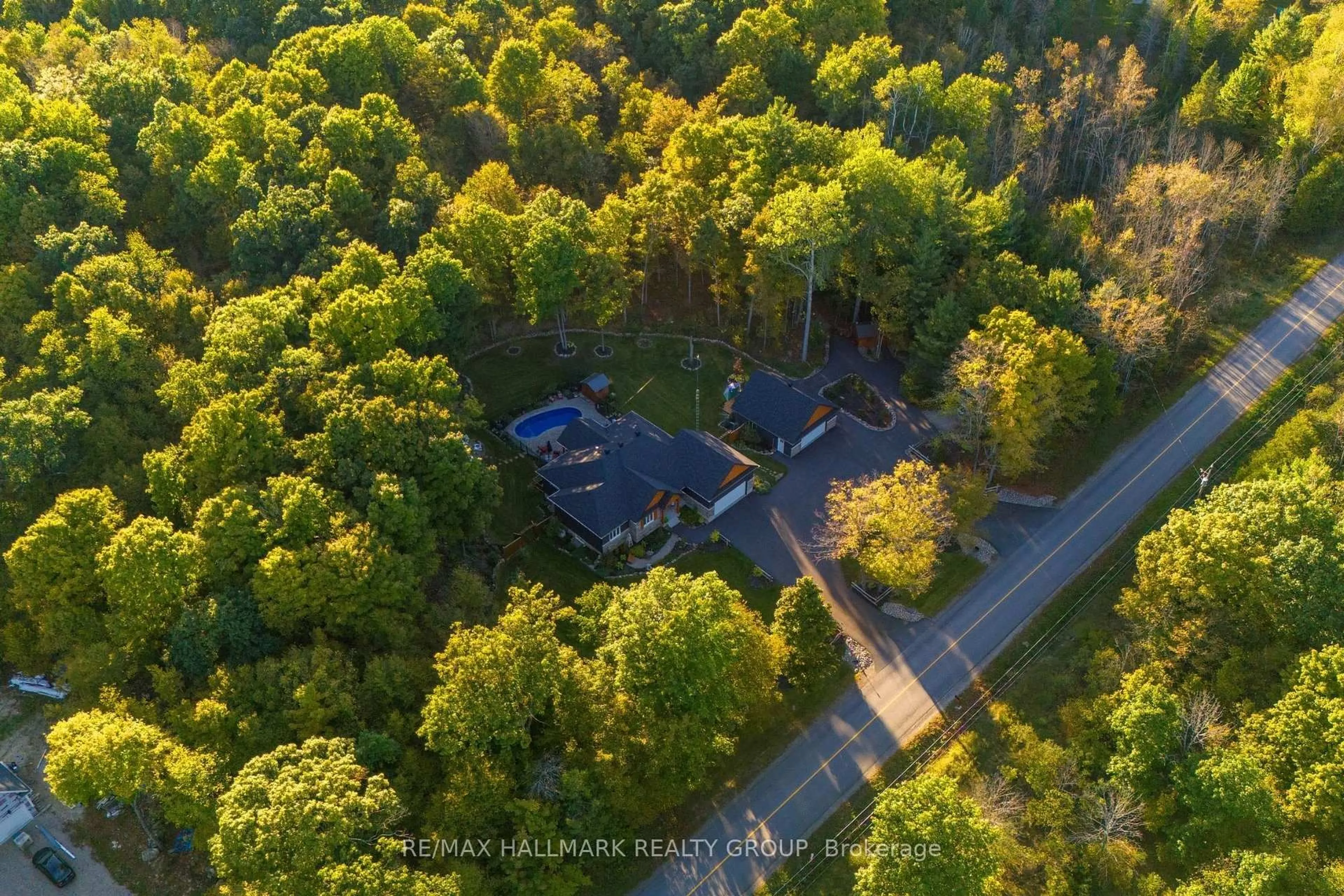 A pic from outside/outdoor area/front of a property/back of a property/a pic from drone, forest/trees view for 691 Ebbs Bay Rd, Carleton Place Ontario K7C 0C5