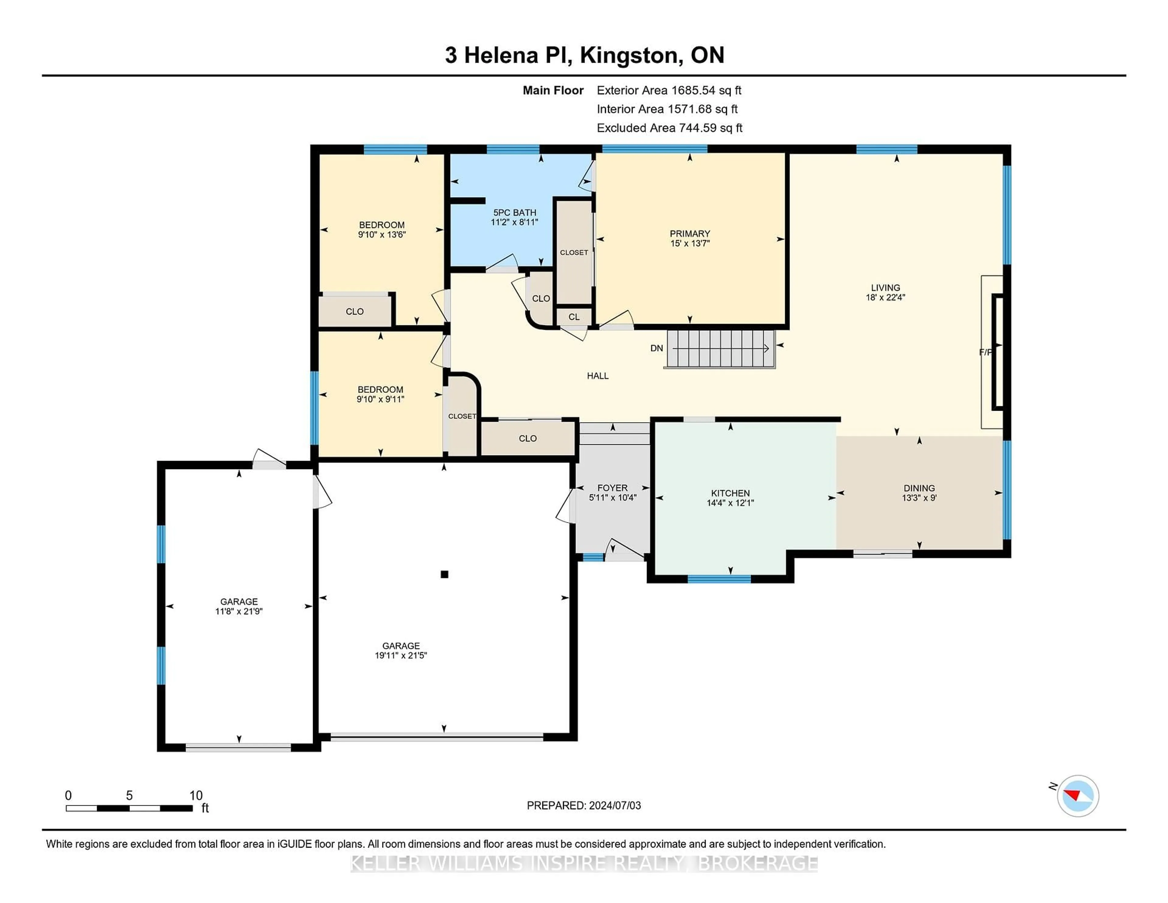 Floor plan for 3 Helena Pl, Kingston Ontario K7L 4V1