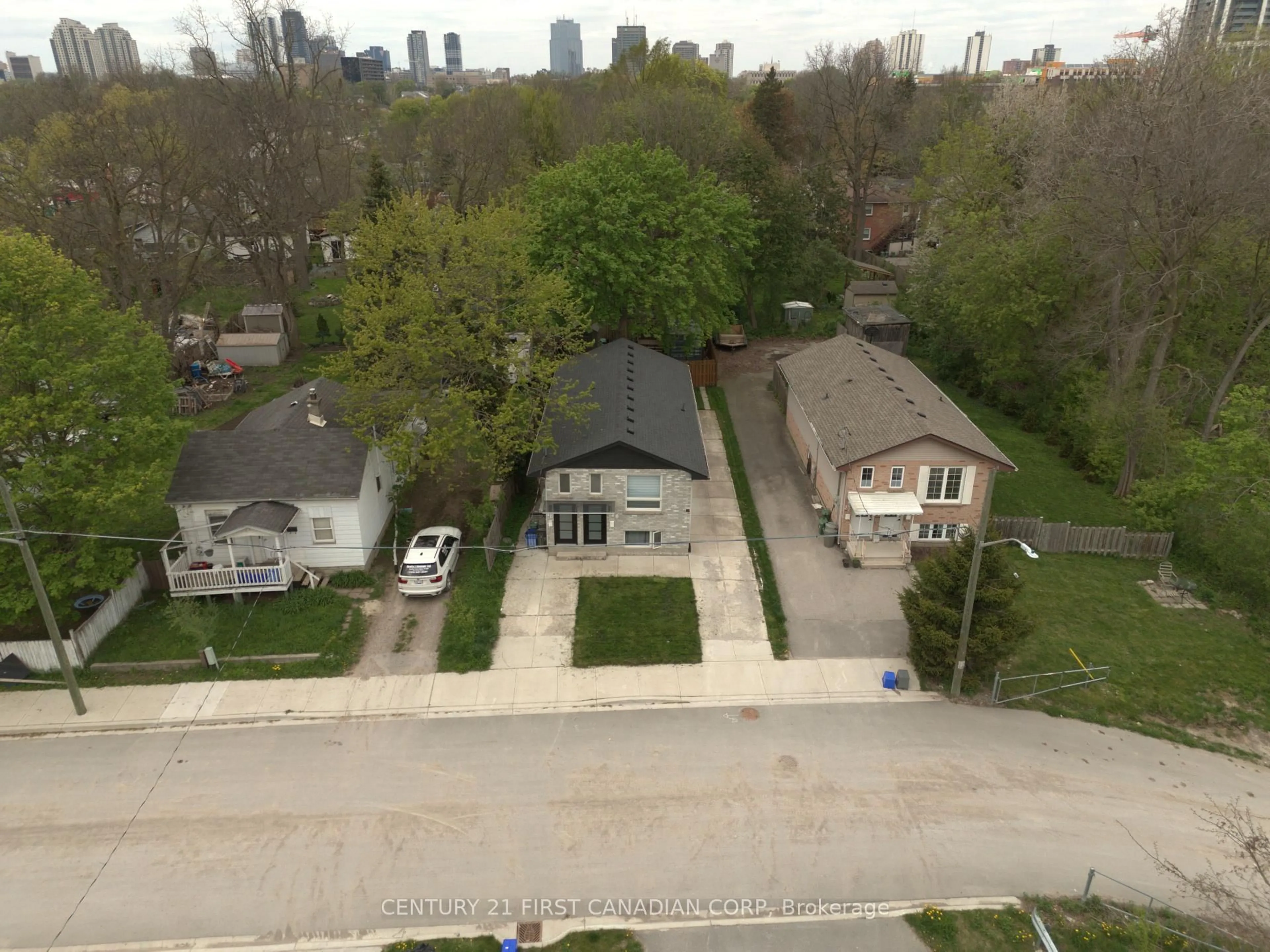 A pic from outside/outdoor area/front of a property/back of a property/a pic from drone, city buildings view from balcony for 18 Watson St, London South Ontario N6C 1M9
