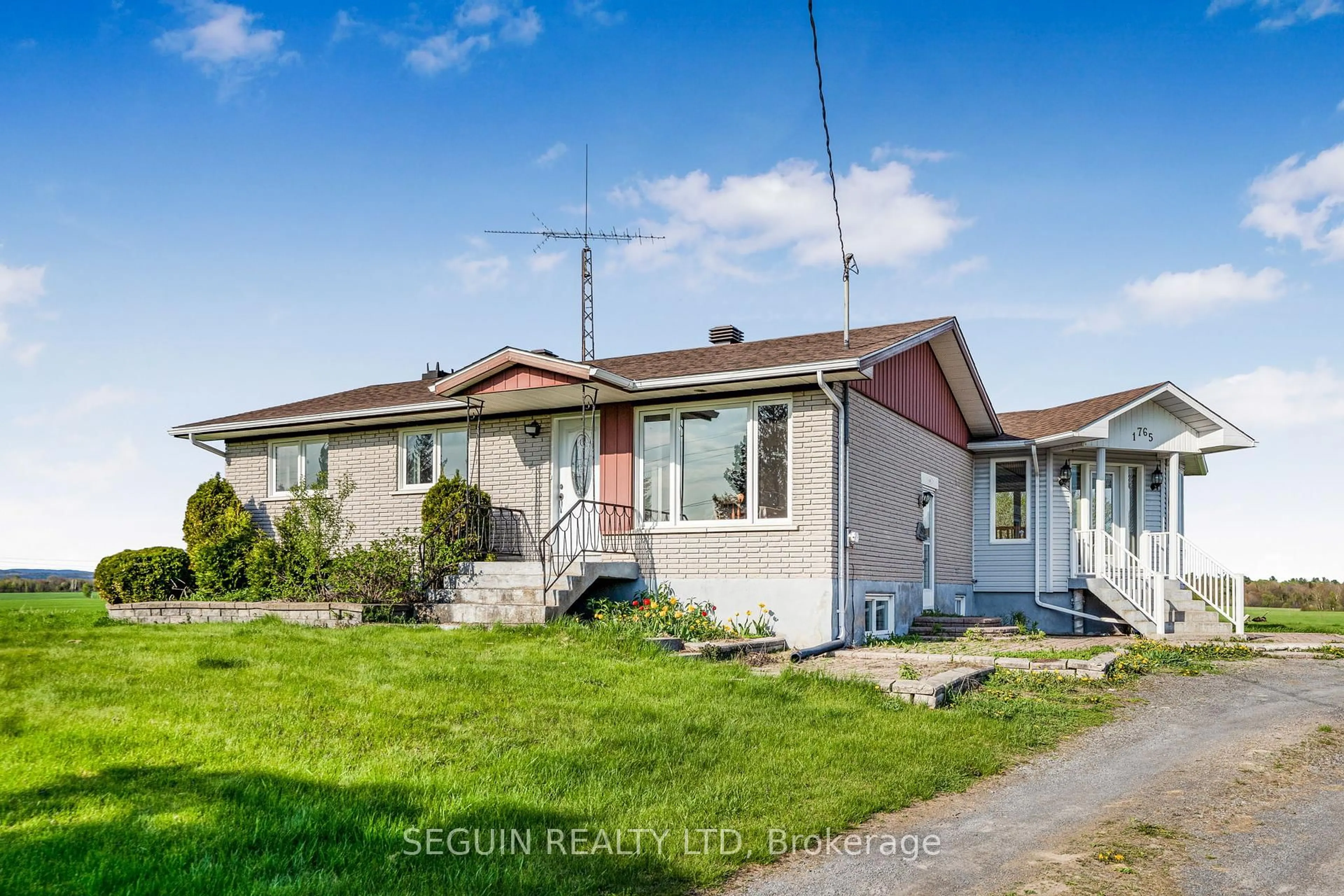 Home with vinyl exterior material, street for 1765 Cassburn Rd, Champlain Ontario K0B 1K0