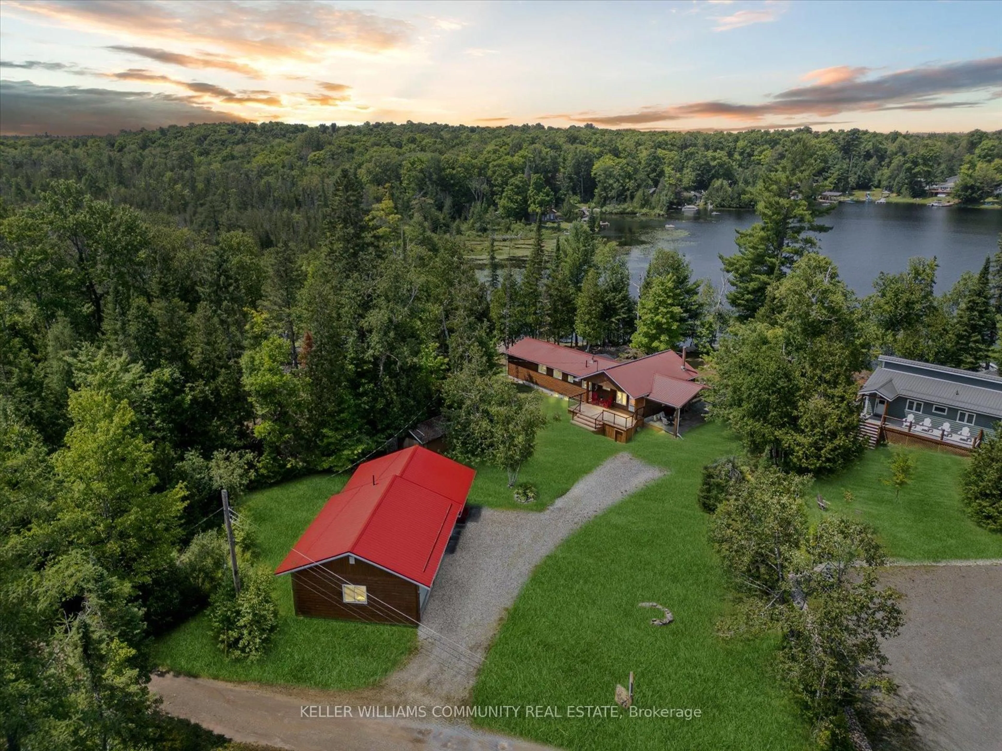 A pic from outside/outdoor area/front of a property/back of a property/a pic from drone, water/lake/river/ocean view for 303 Maple Landing Lane, Hastings Ontario K0L 1W0