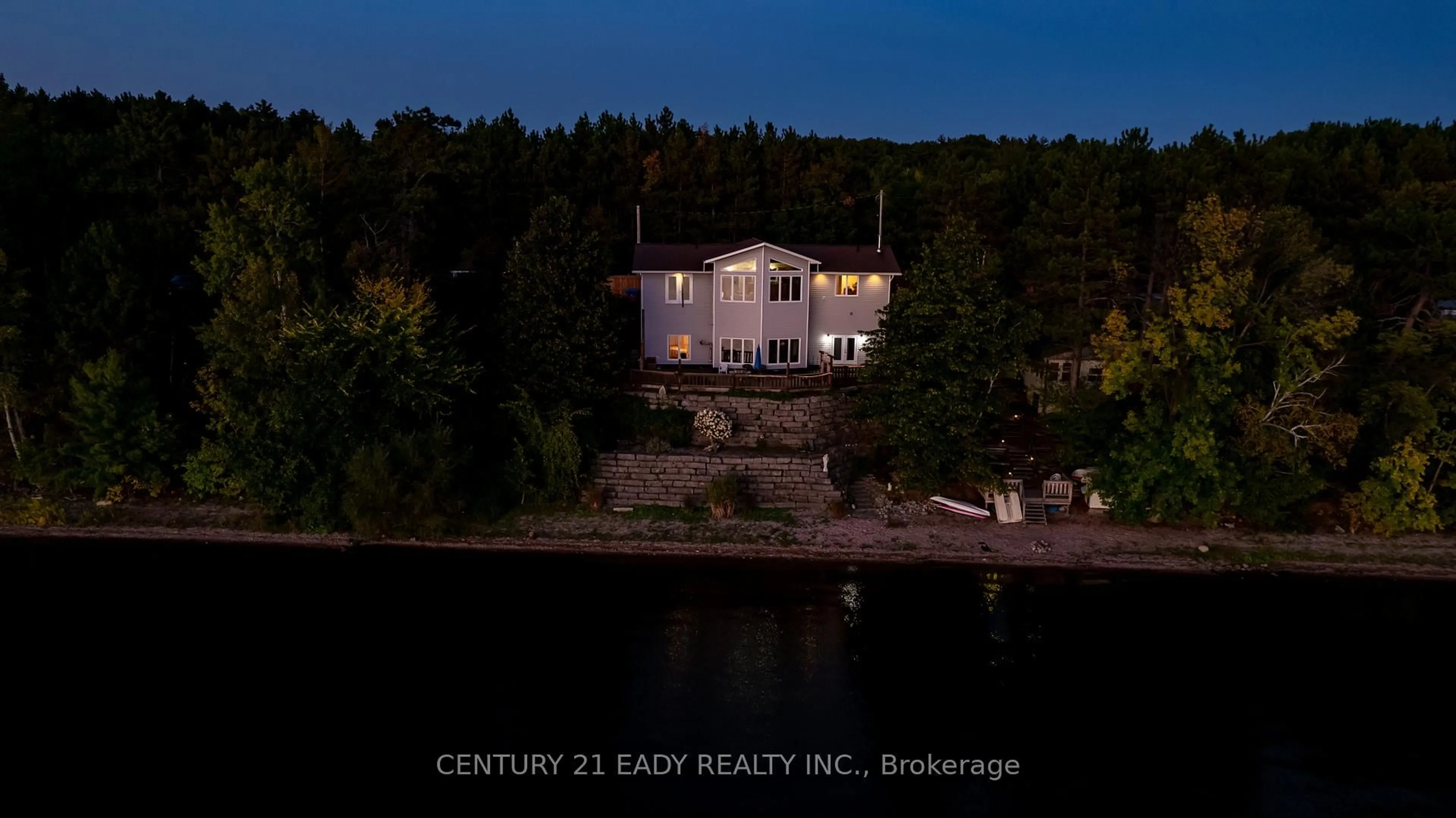 A pic from outside/outdoor area/front of a property/back of a property/a pic from drone, water/lake/river/ocean view for 563 Island View Dr, Golden Lake Ontario K0J 1X0