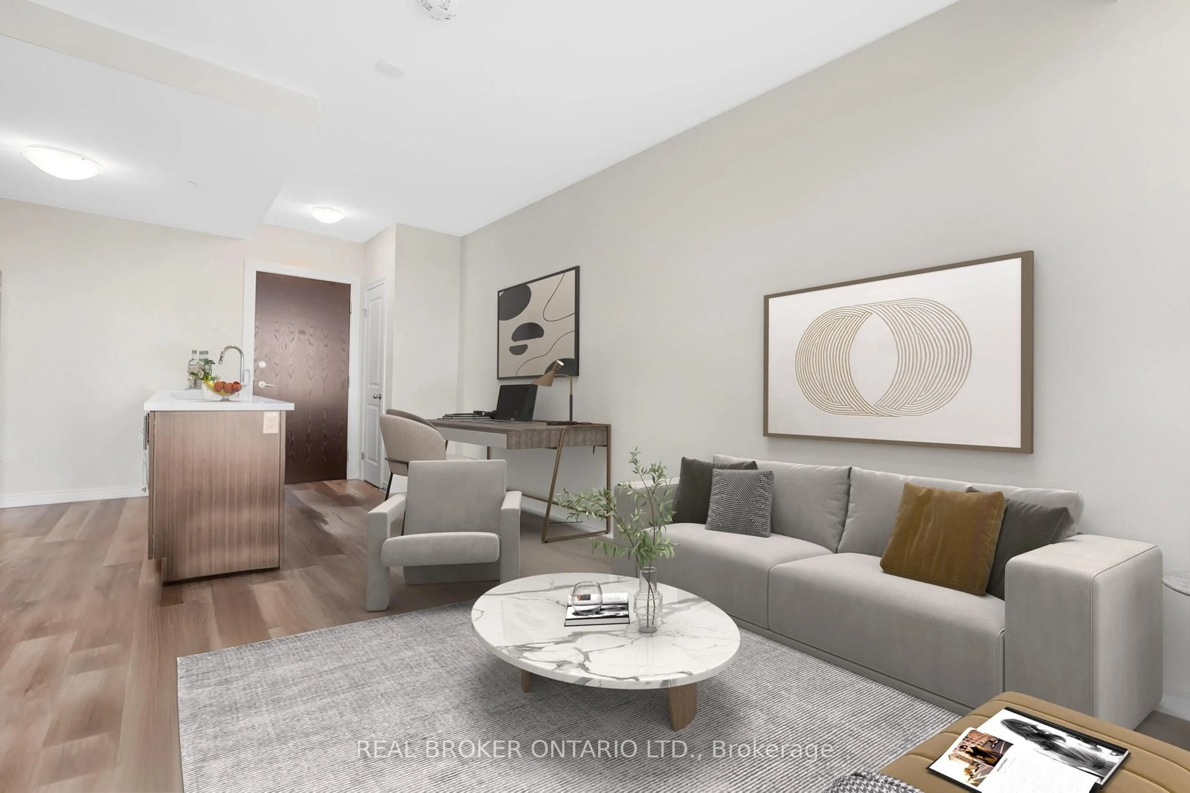 Living room with furniture, unknown for 2750 King St #505, Hamilton Ontario L8G 1J4