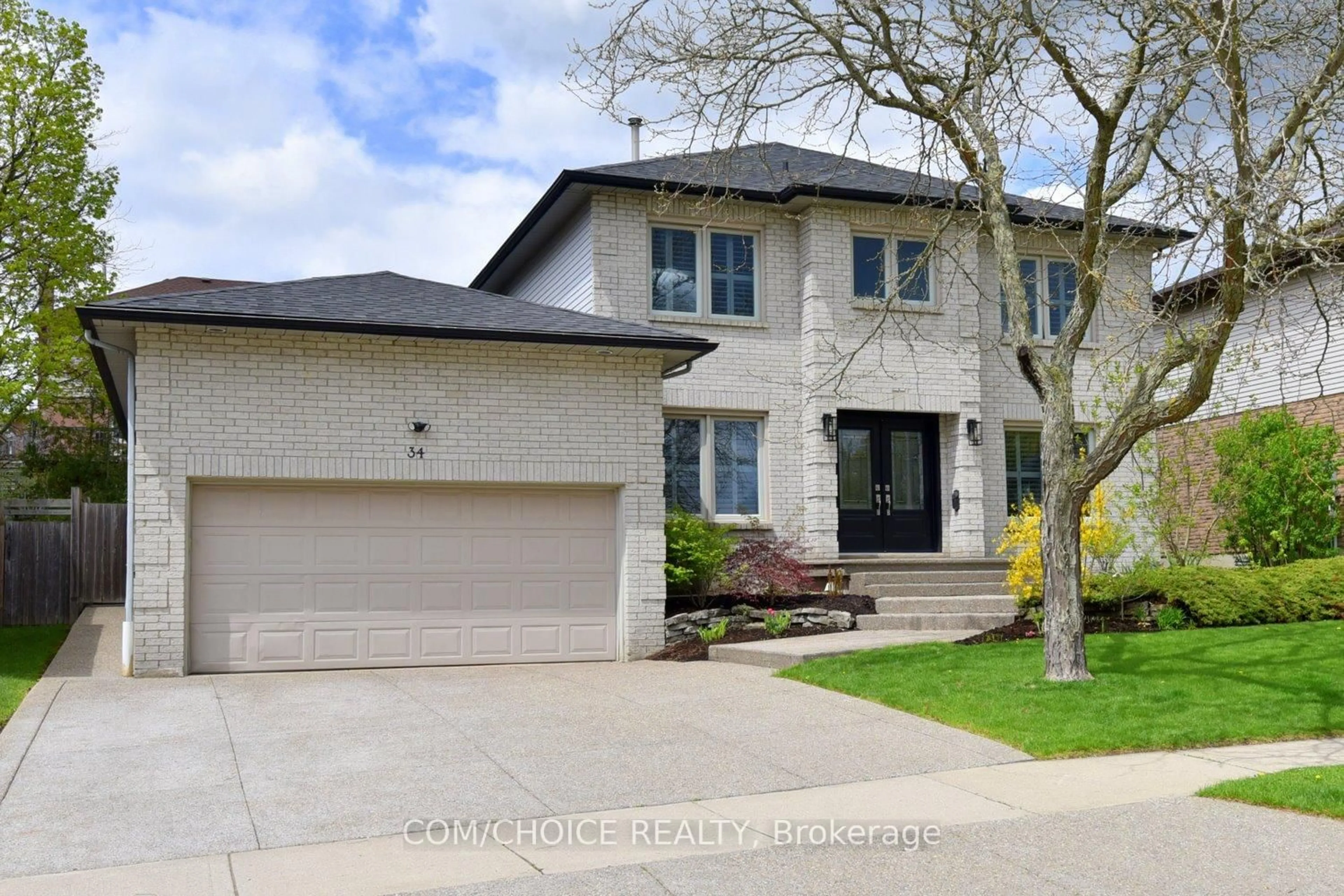 Home with brick exterior material, street for 34 Suter Cres, Hamilton Ontario L9H 6R5