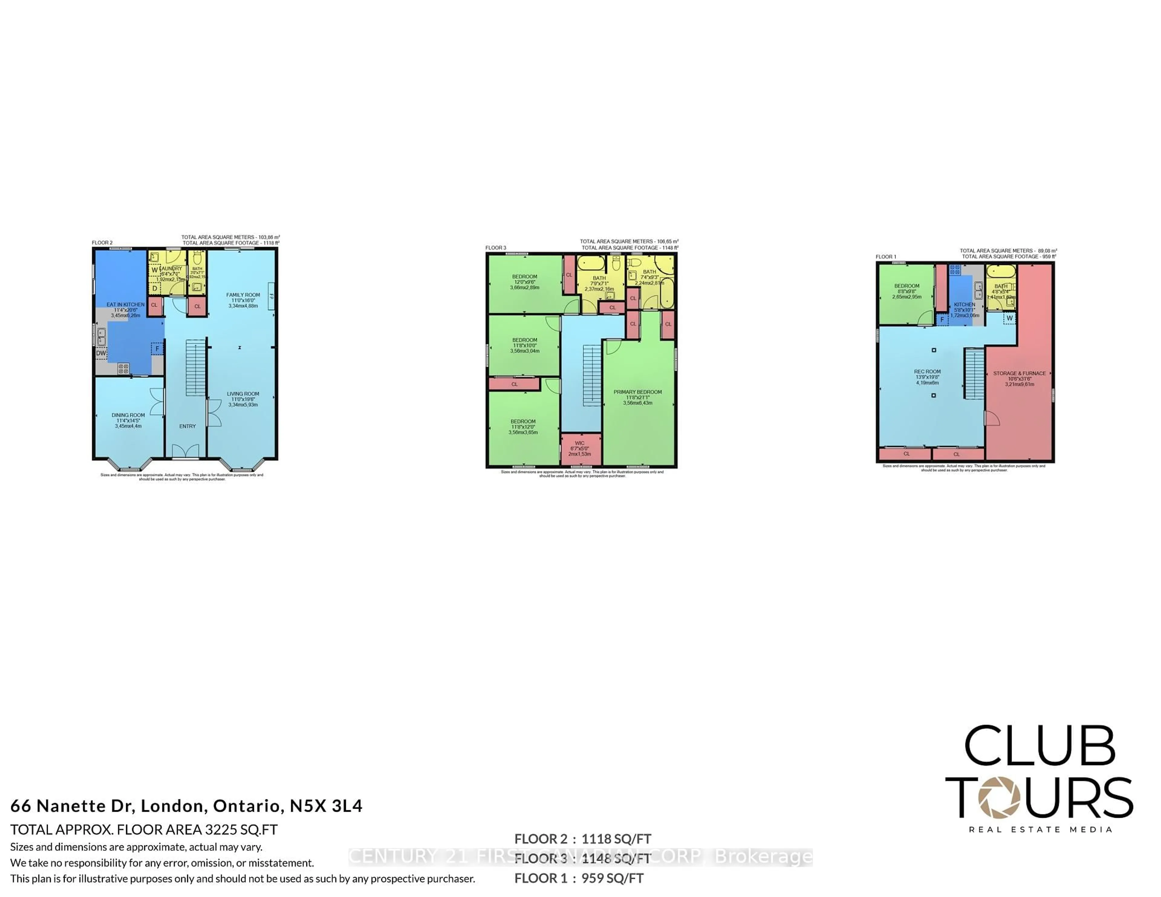 Floor plan for 66 Nanette Dr, London North Ontario N5X 3L4