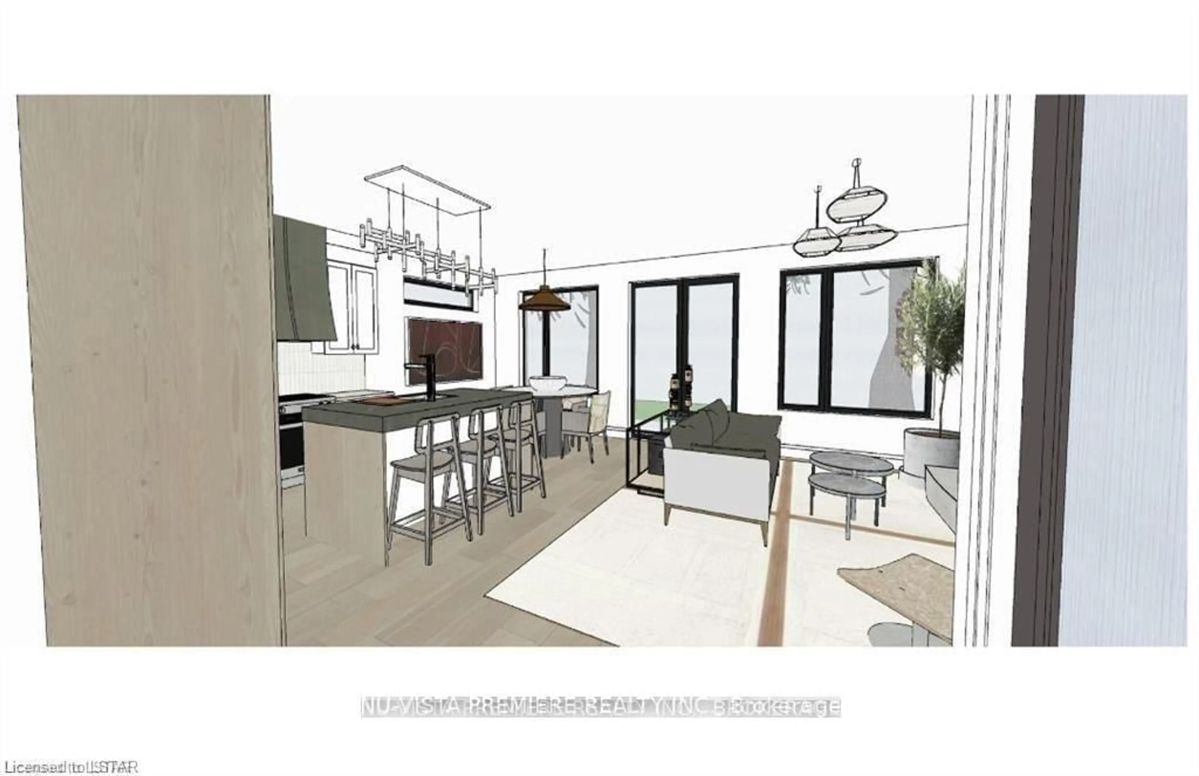 Open concept kitchen, ceramic/tile floor for 836 Gatestone Rd, London South Ontario N6M 1C1