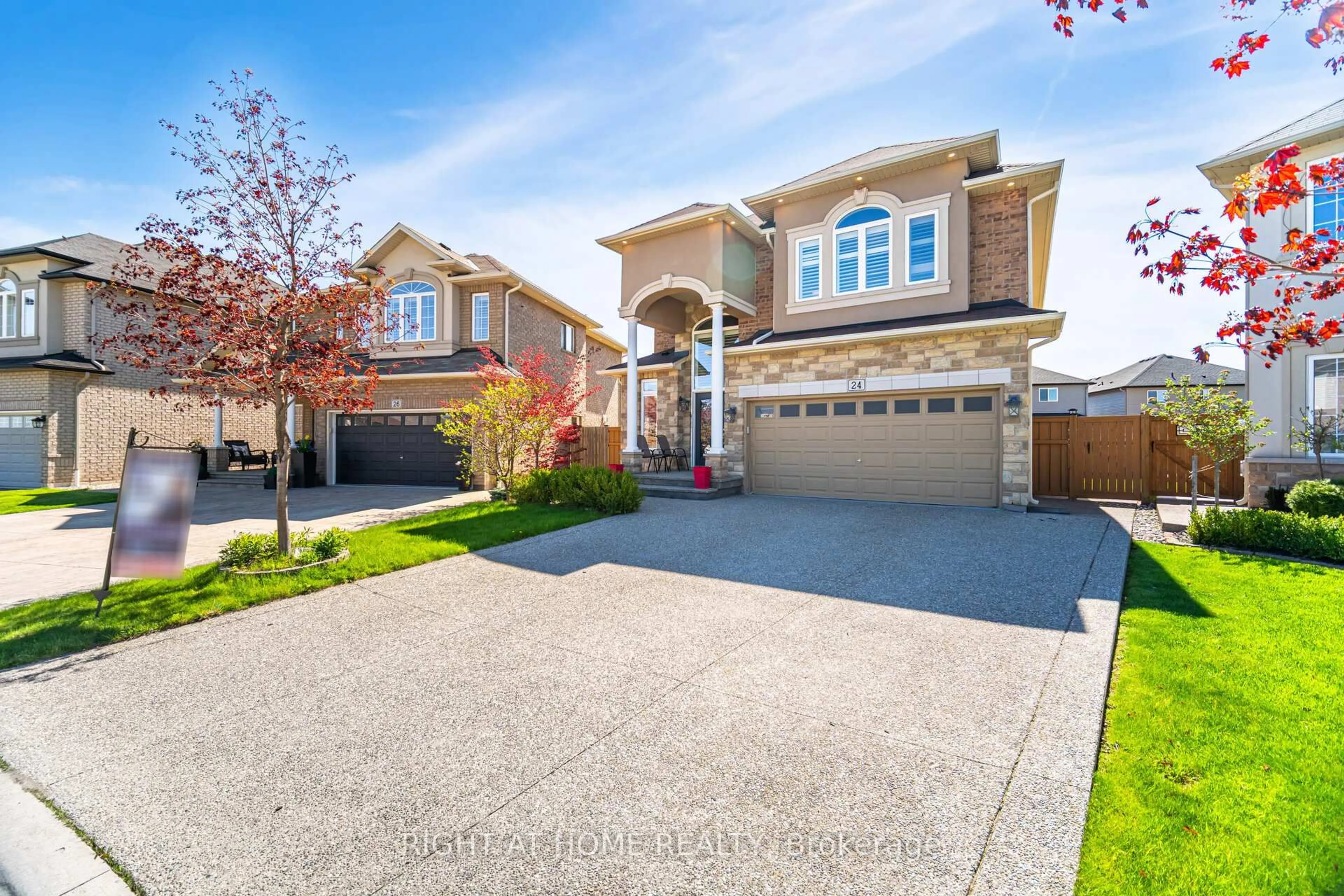 Home with brick exterior material, street for 24 Biggar Cres, Grimsby Ontario L3M 0E3