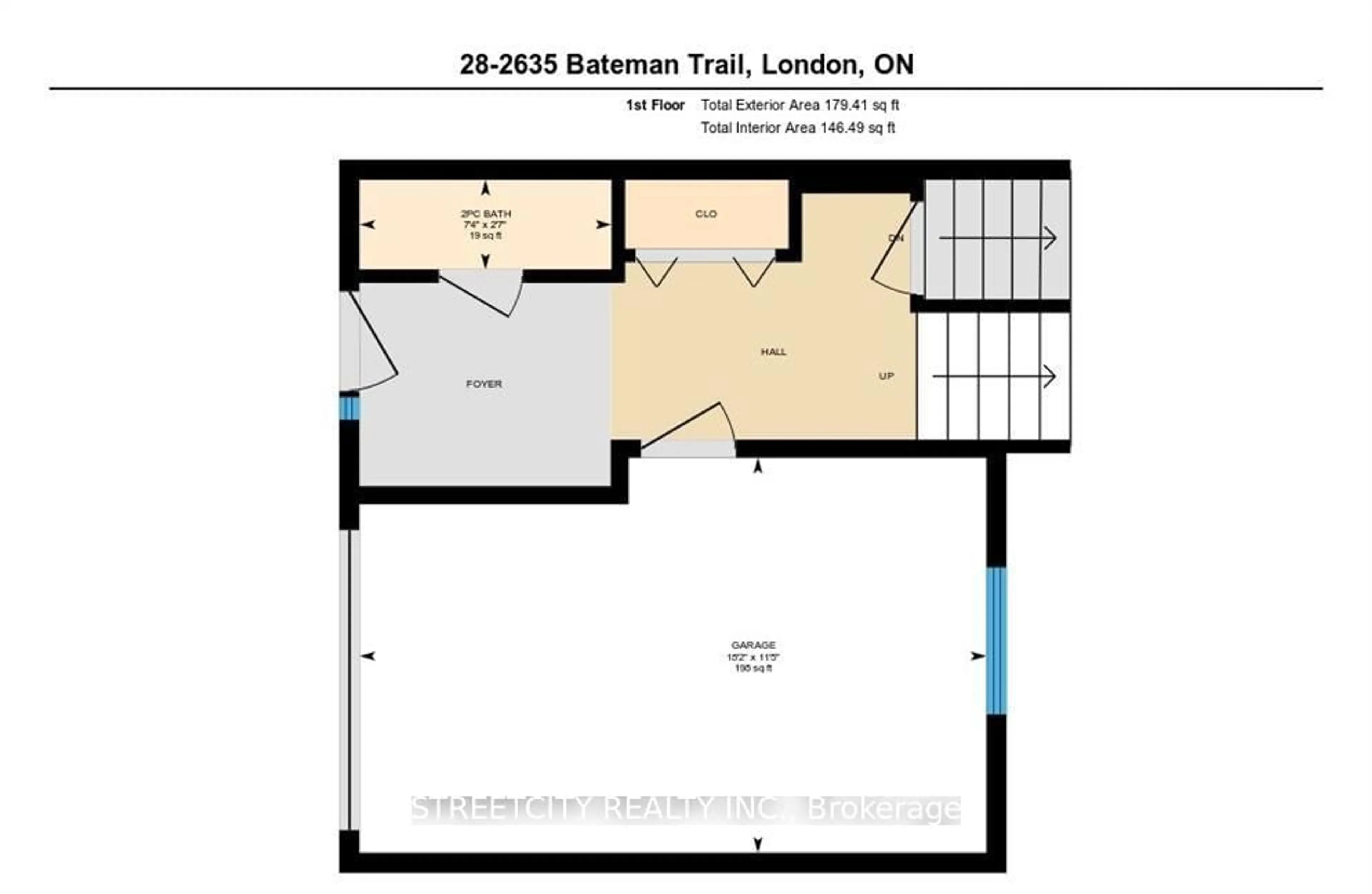 Floor plan for 2635 Bateman Tr #28, London South Ontario N6L 0B1