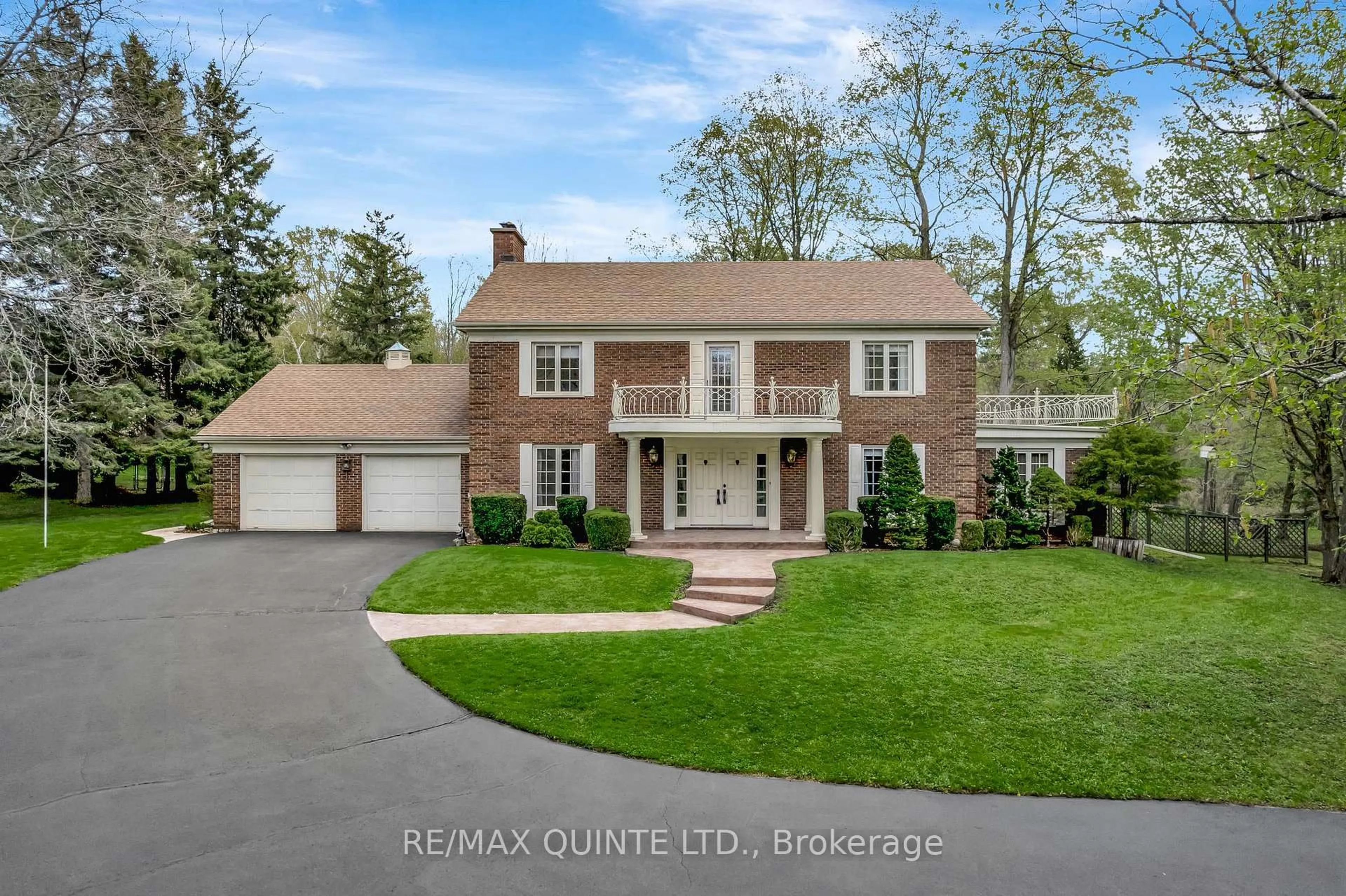 Home with brick exterior material, street for 1386 Wallbridge-Loyalist Rd, Belleville Ontario K8N 4Z5