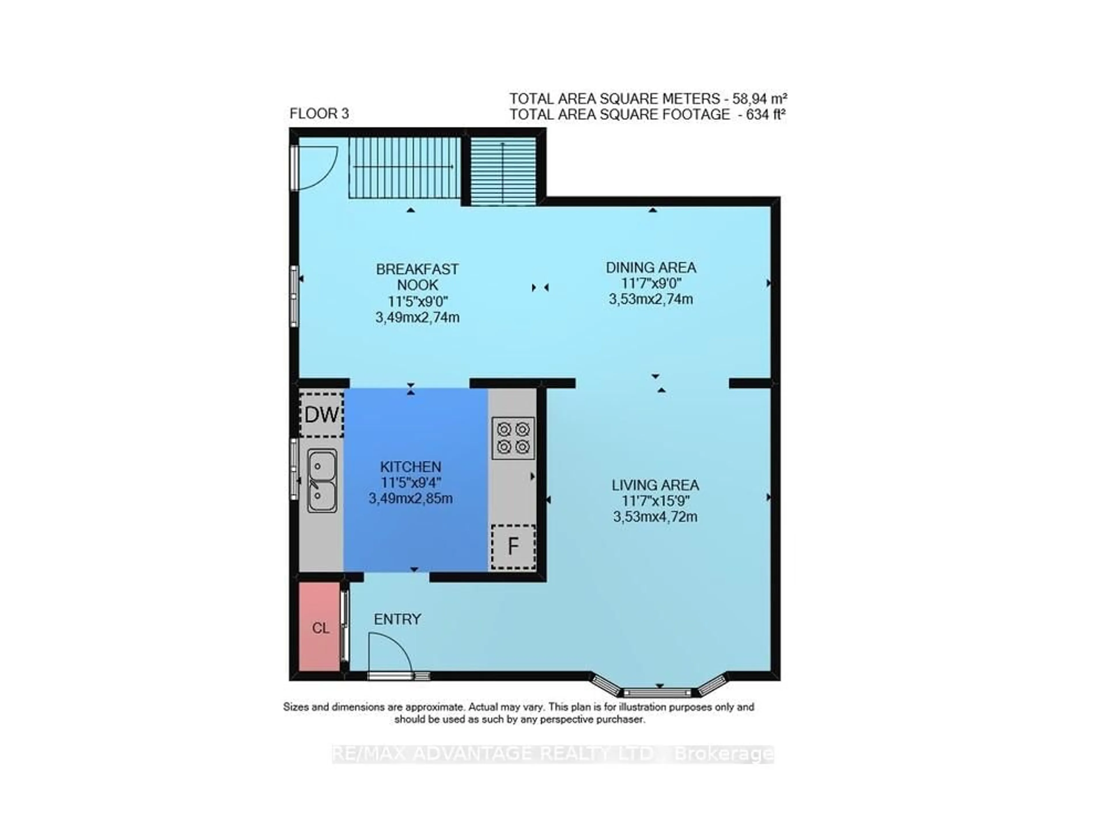 Floor plan for 463 Barker St, London East Ontario N5Y 5B2