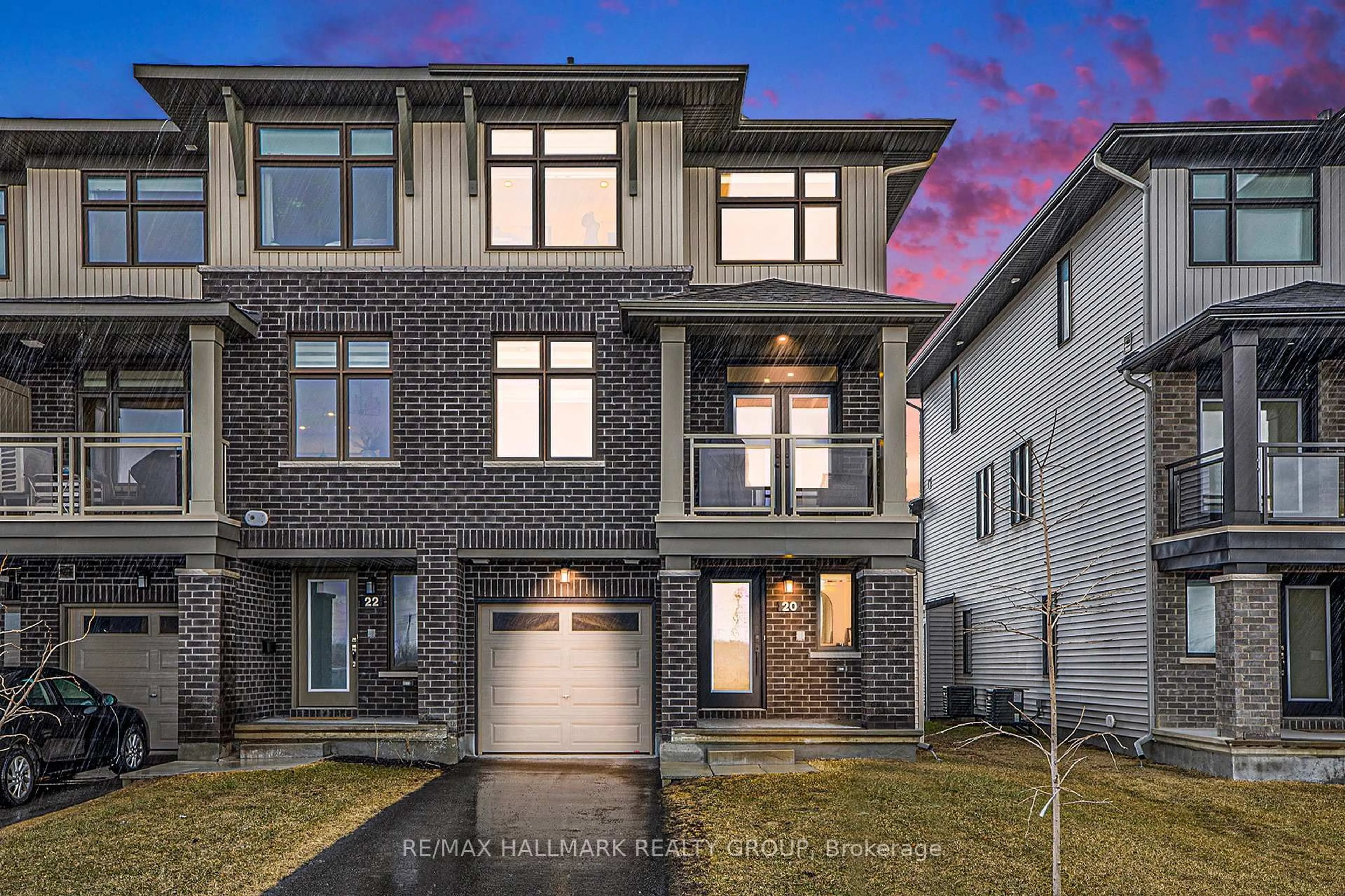 Home with brick exterior material, street for 20 Verglas Lane, Ottawa Ontario K1W 0P5