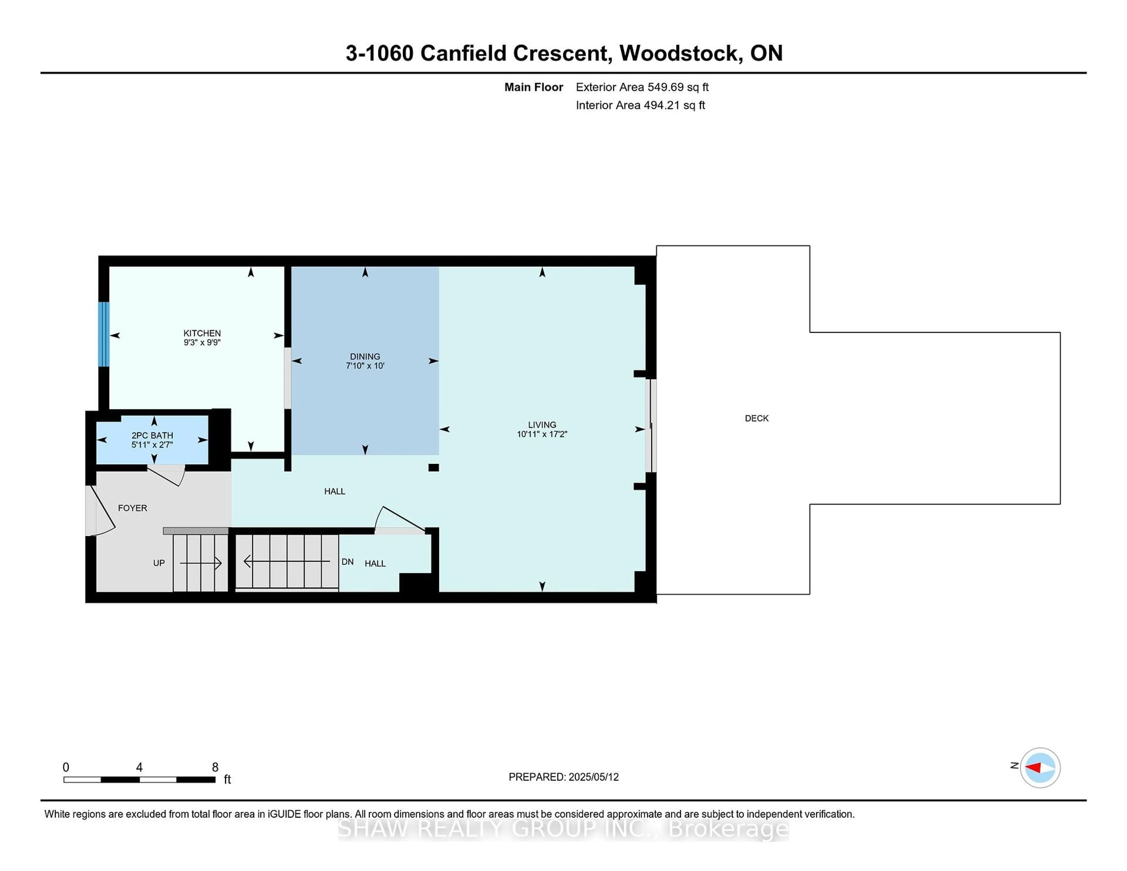 Floor plan for 1060 Canfield Cres #3, Woodstock Ontario N4S 8P3