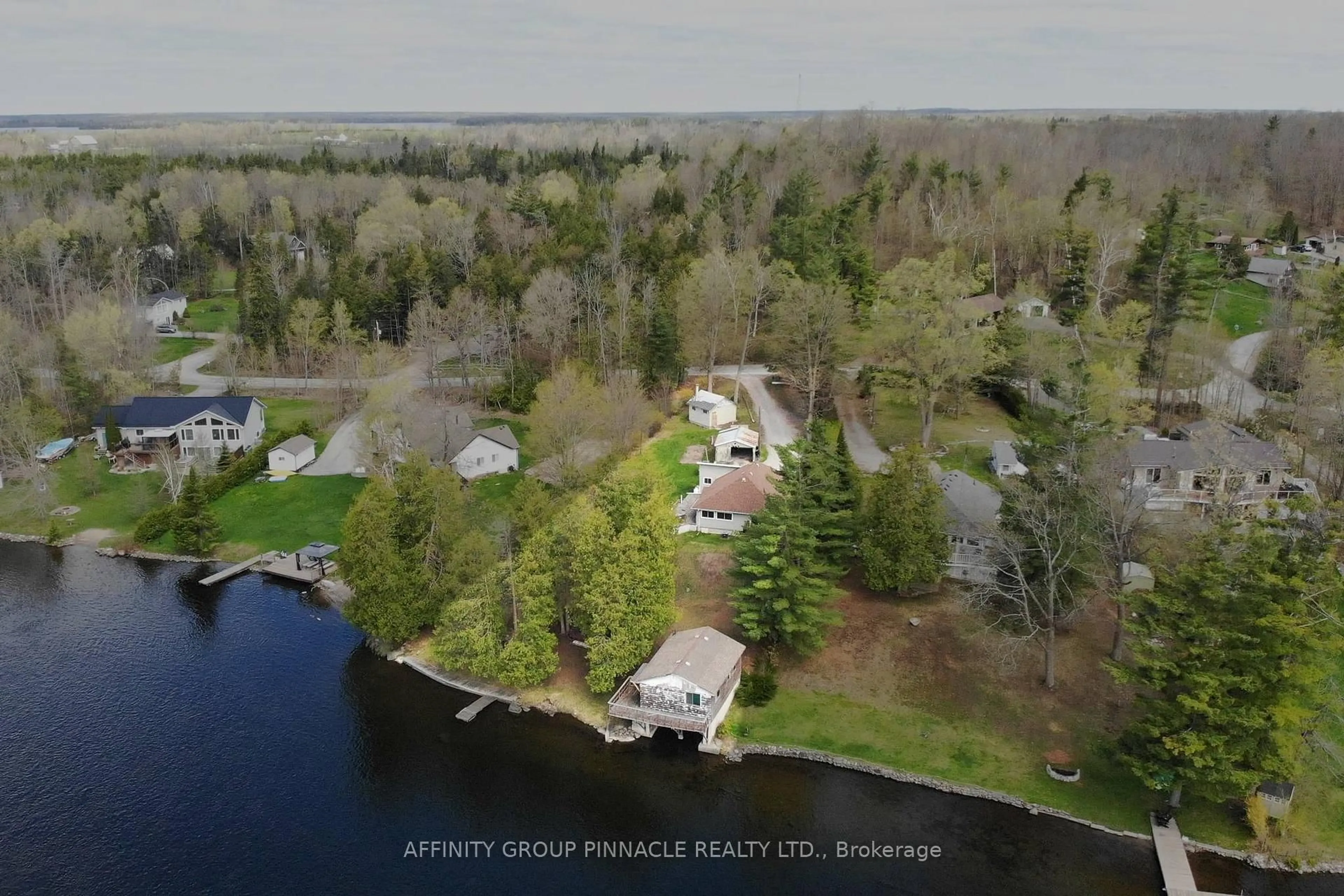 A pic from outside/outdoor area/front of a property/back of a property/a pic from drone, water/lake/river/ocean view for 106 Coldstream Rd, Kawartha Lakes Ontario K0M 1N0