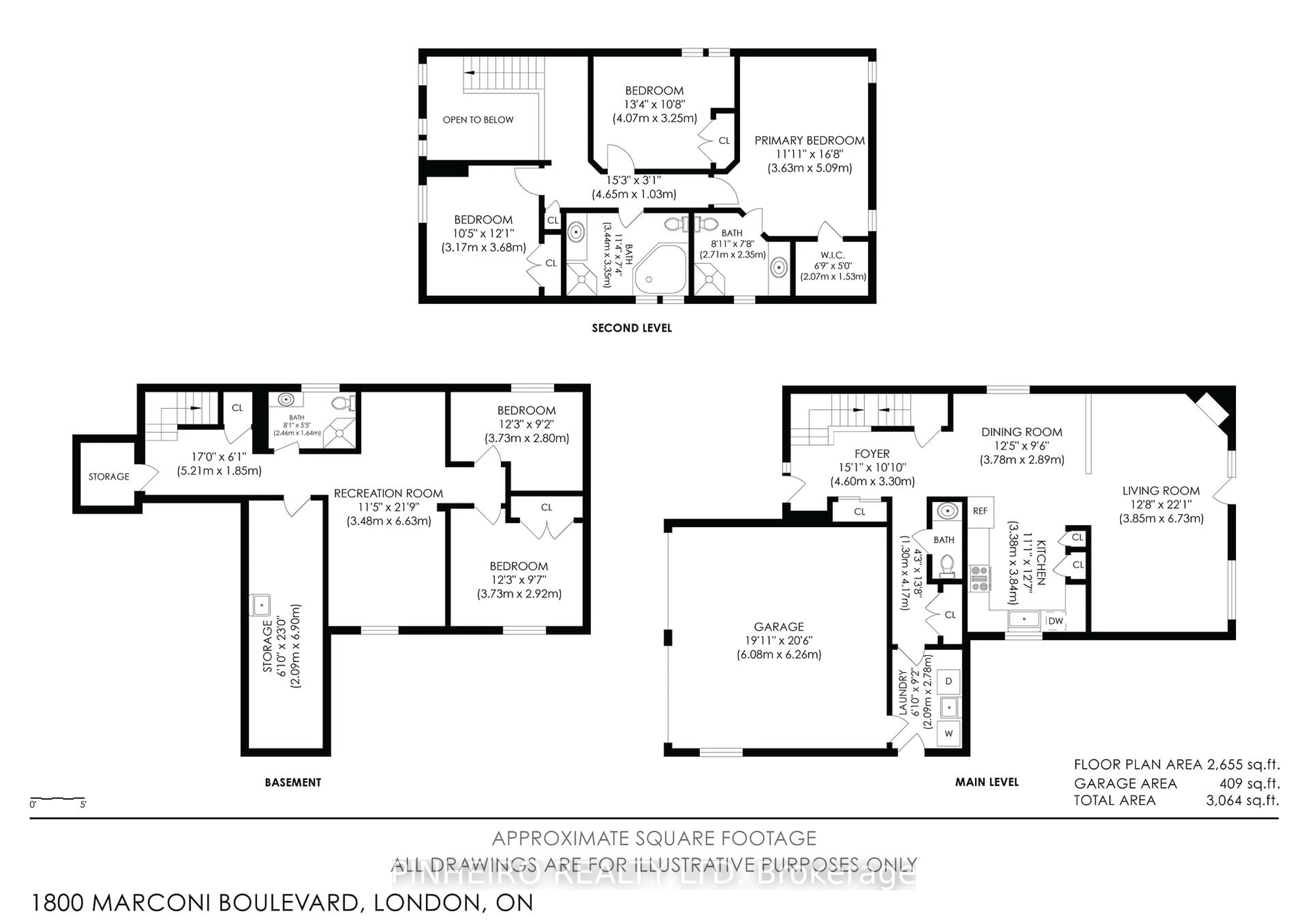 Floor plan for 1800 Marconi Blvd, London East Ontario N5V 4T9