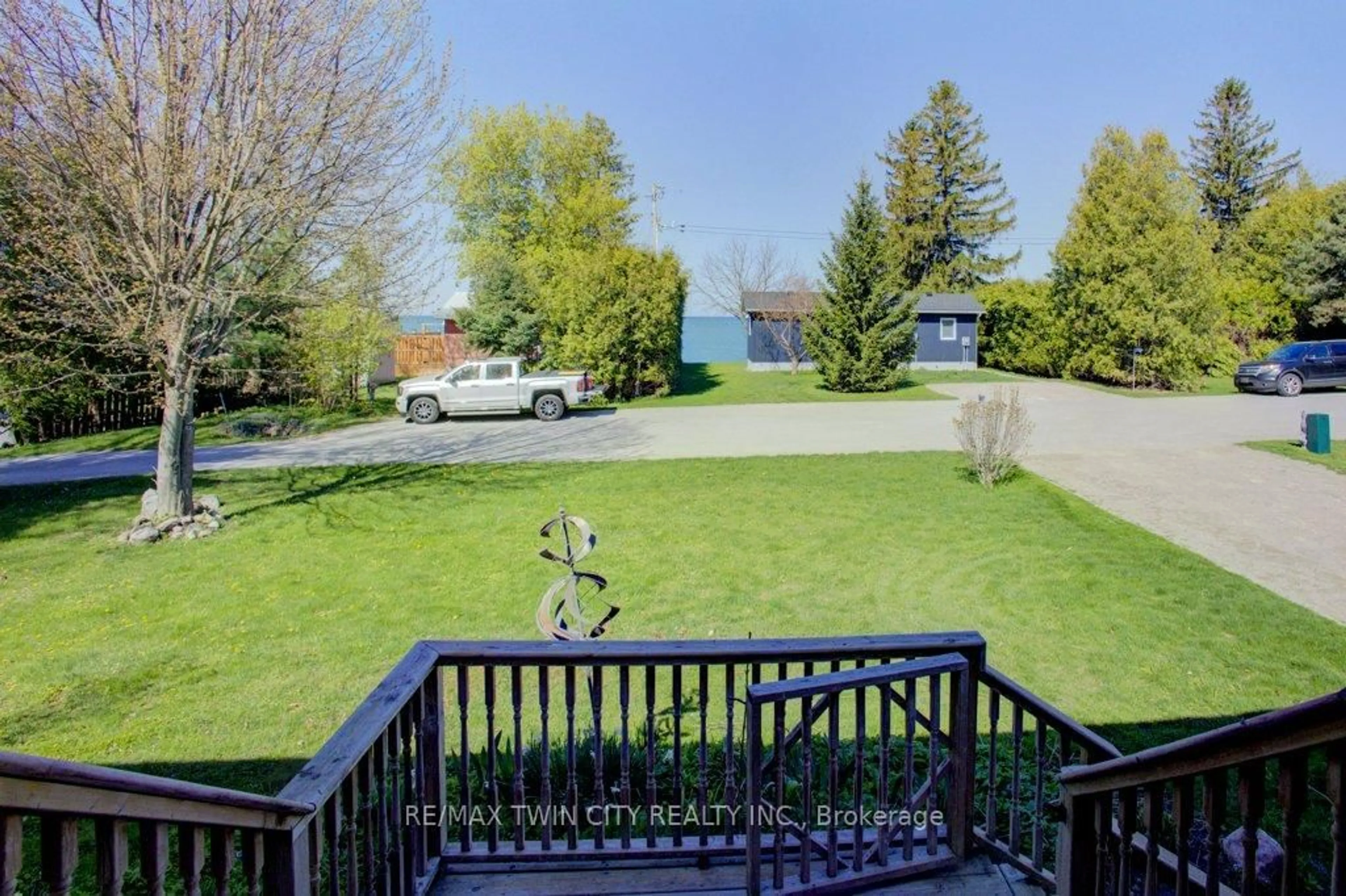 A pic from outside/outdoor area/front of a property/back of a property/a pic from drone, water/lake/river/ocean view for 77722 Norma St, Bluewater Ontario N5A 3X8