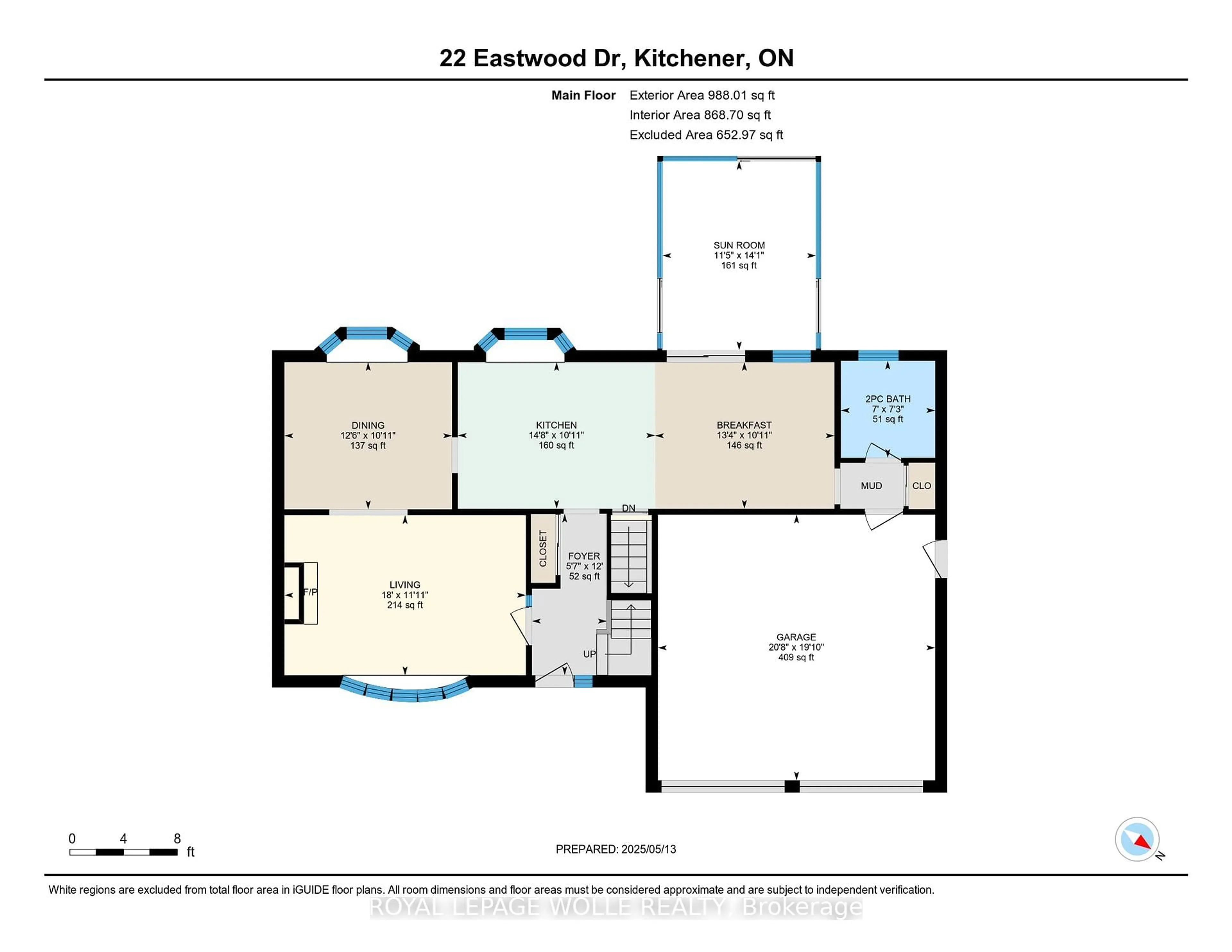 Floor plan for 22 Eastwood Dr, Kitchener Ontario N2A 1Z9