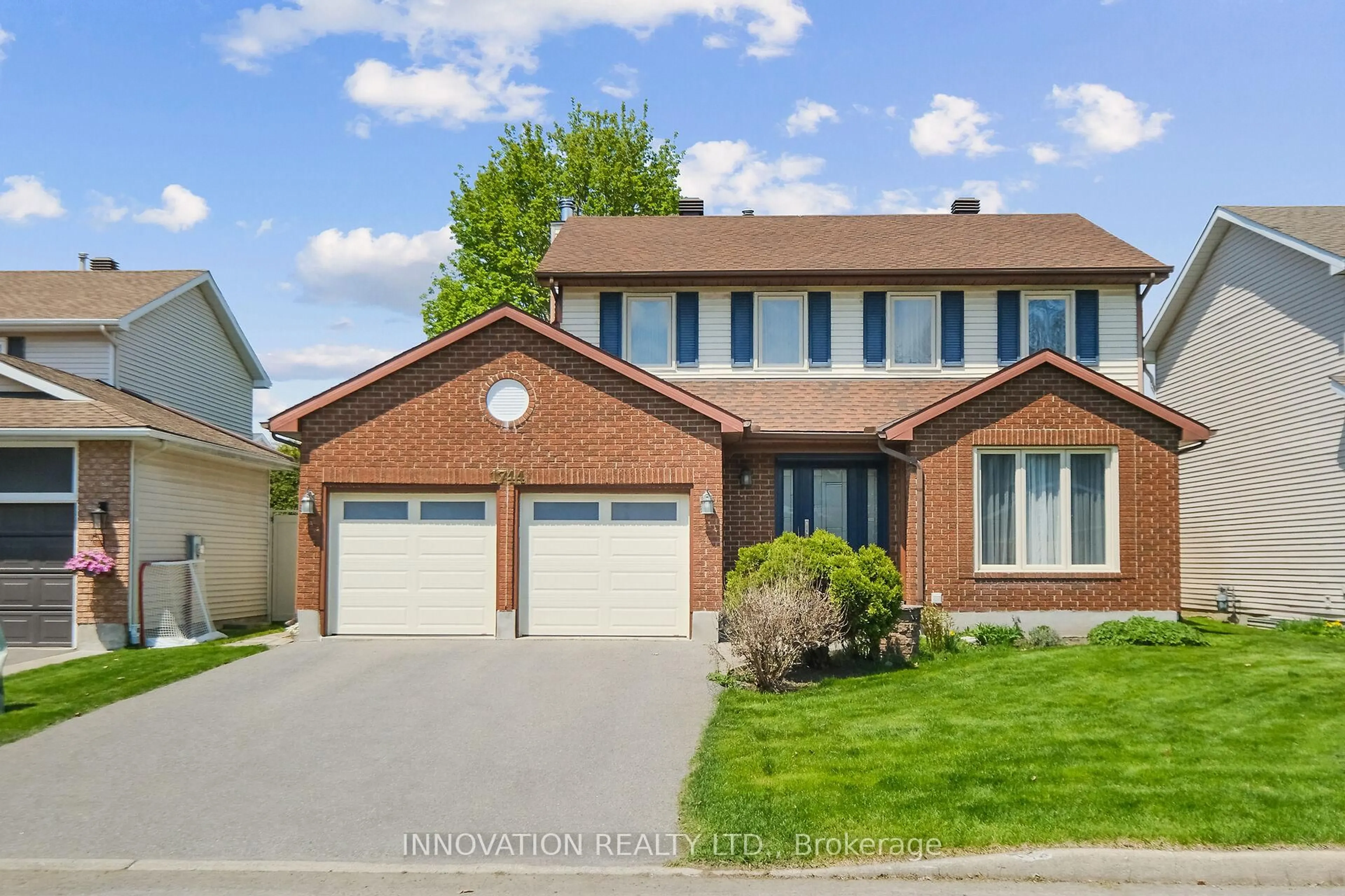 Home with brick exterior material, street for 1744 Cara Cres, Orleans Ontario K4A 1M3