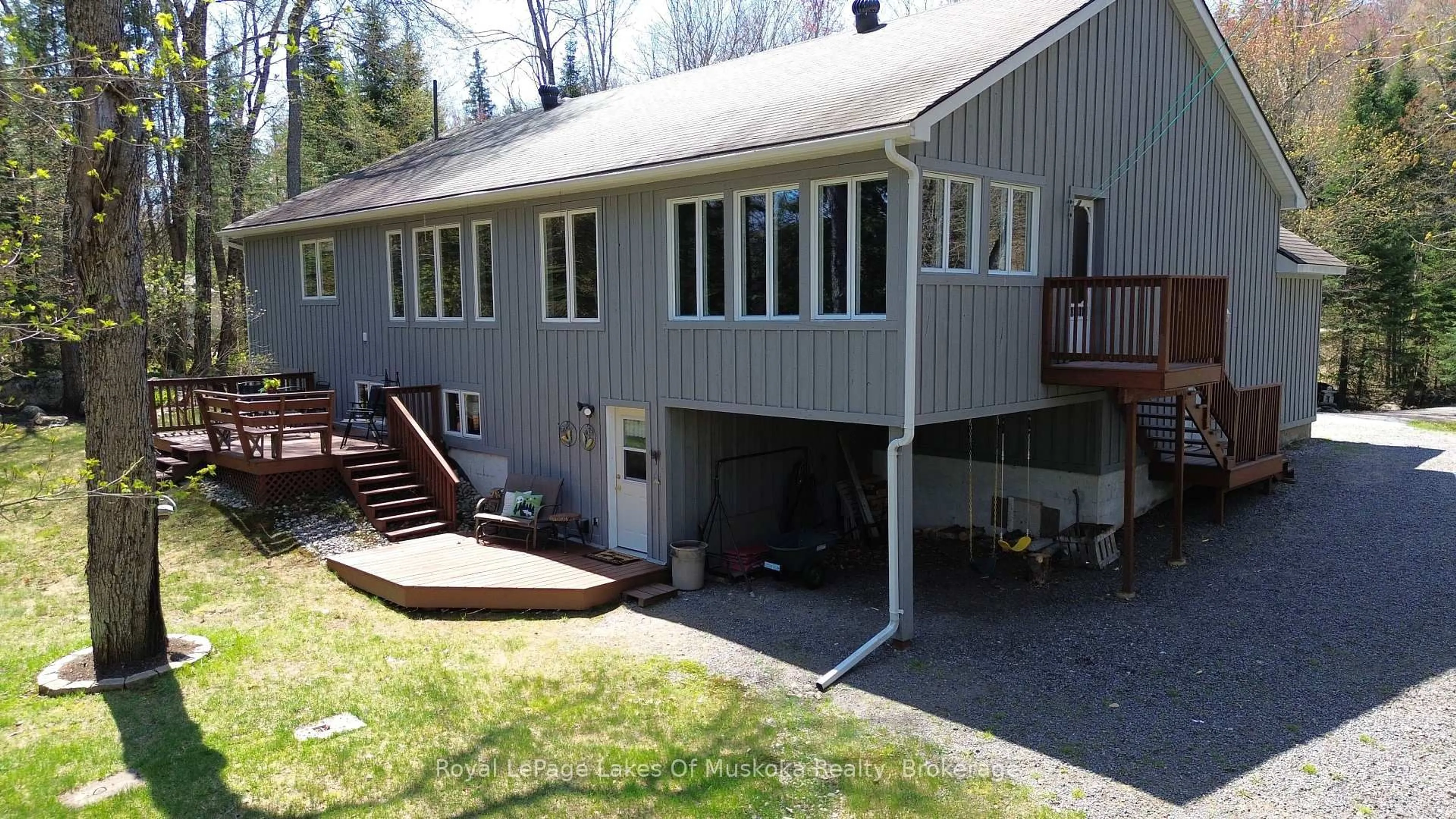 Patio, water/lake/river/ocean view for 171 River Valley Dr, Huntsville Ontario P0B 1L0
