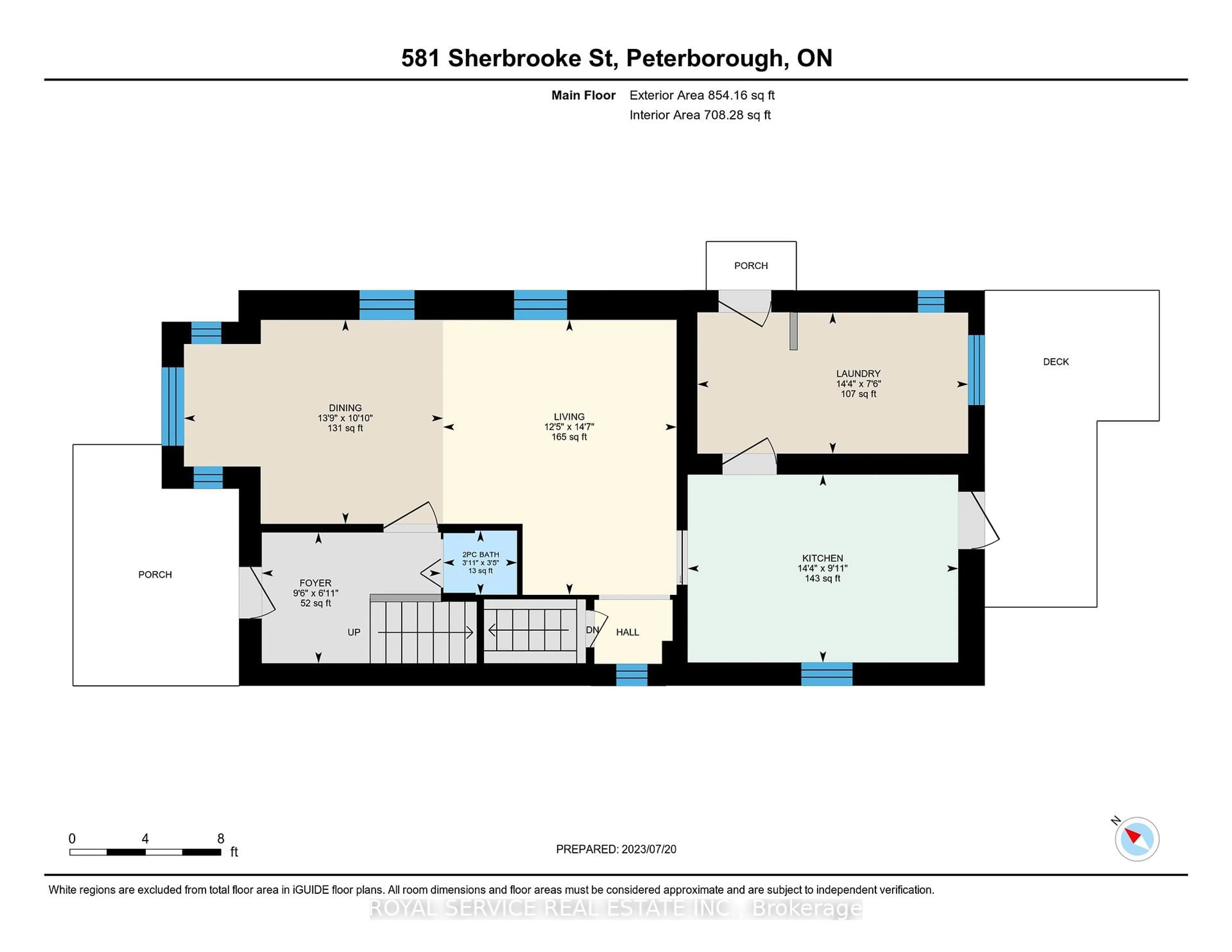 Floor plan for 581 Sherbrooke St, Peterborough Central Ontario K9J 2P4