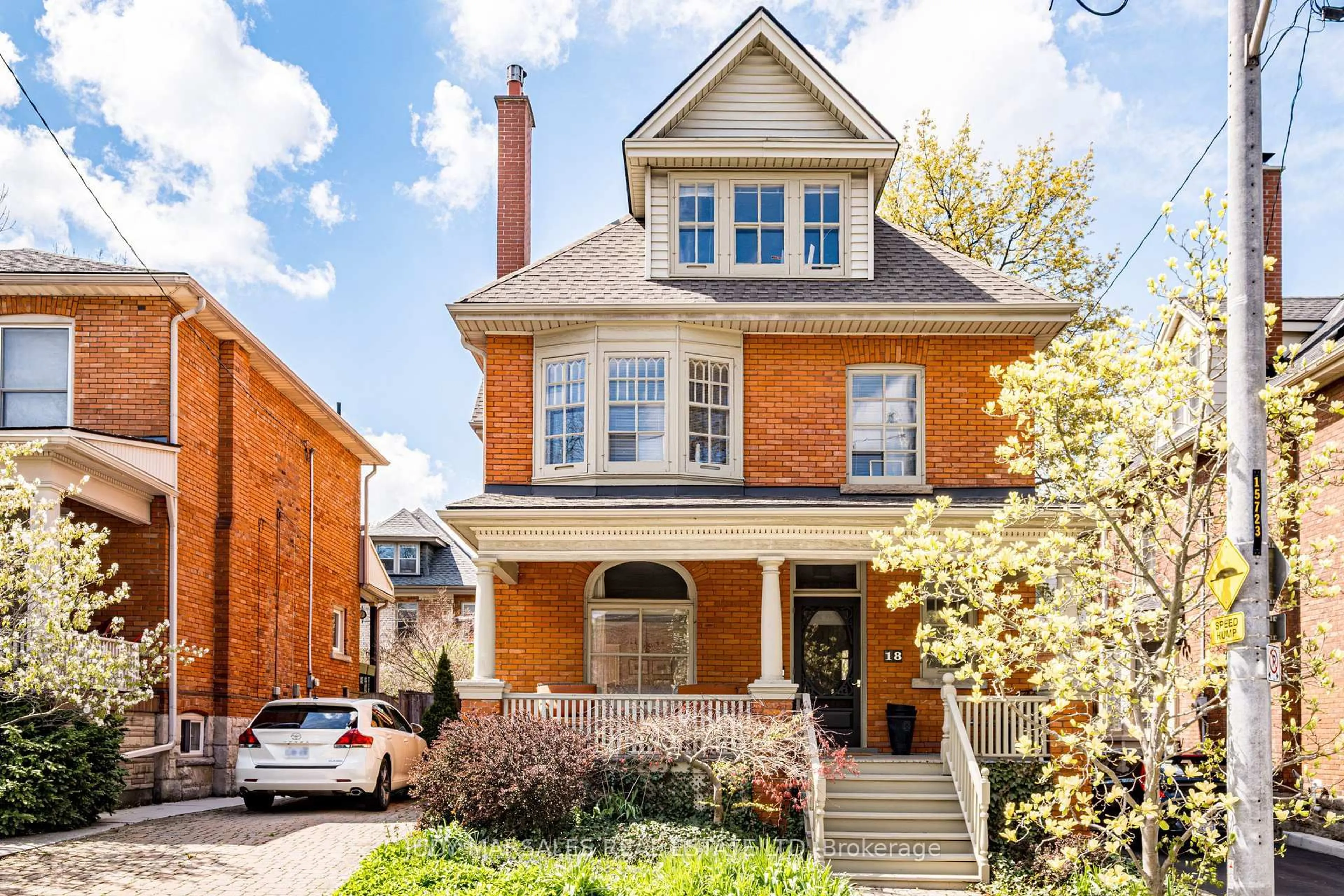 Home with brick exterior material, street for 18 Spruceside Ave, Hamilton Ontario L8P 3Y3