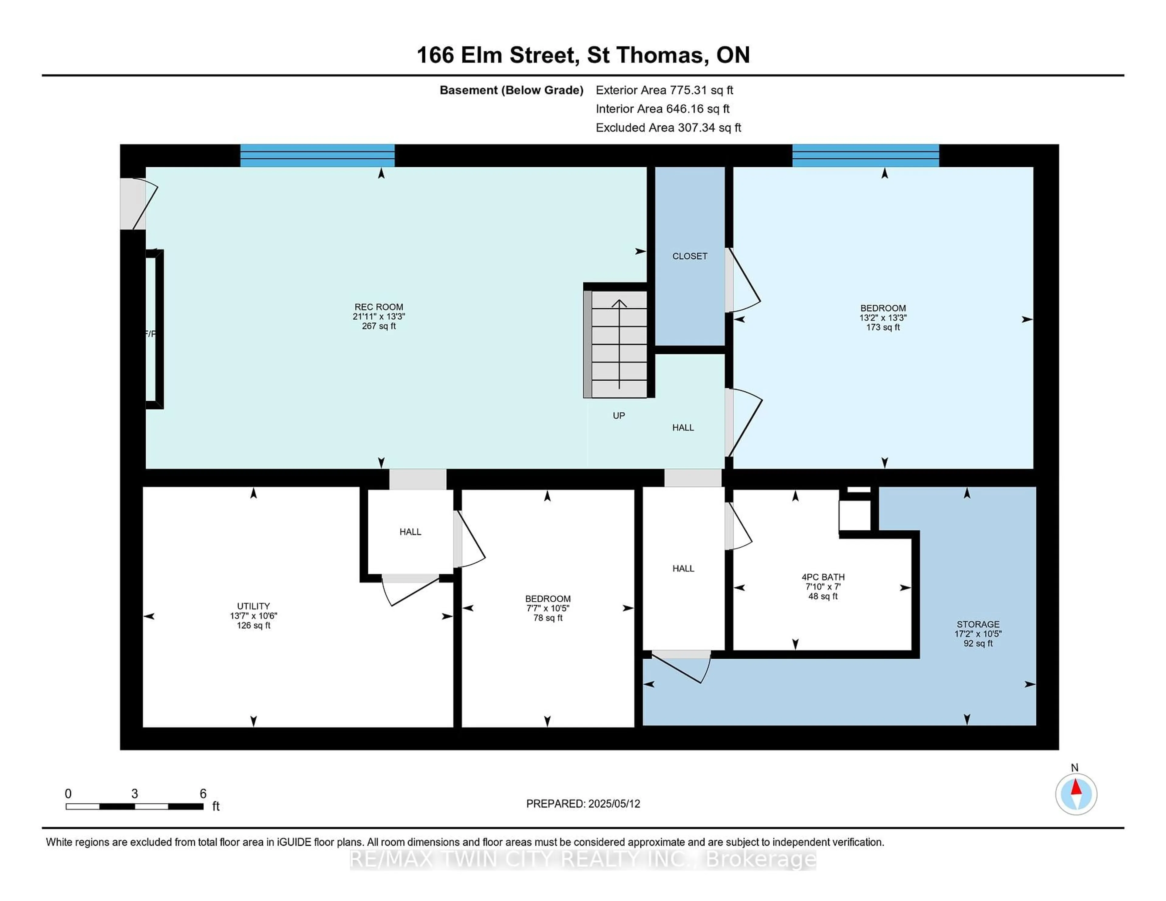 Floor plan for 166 Elm St, St. Thomas Ontario N5R 1J3