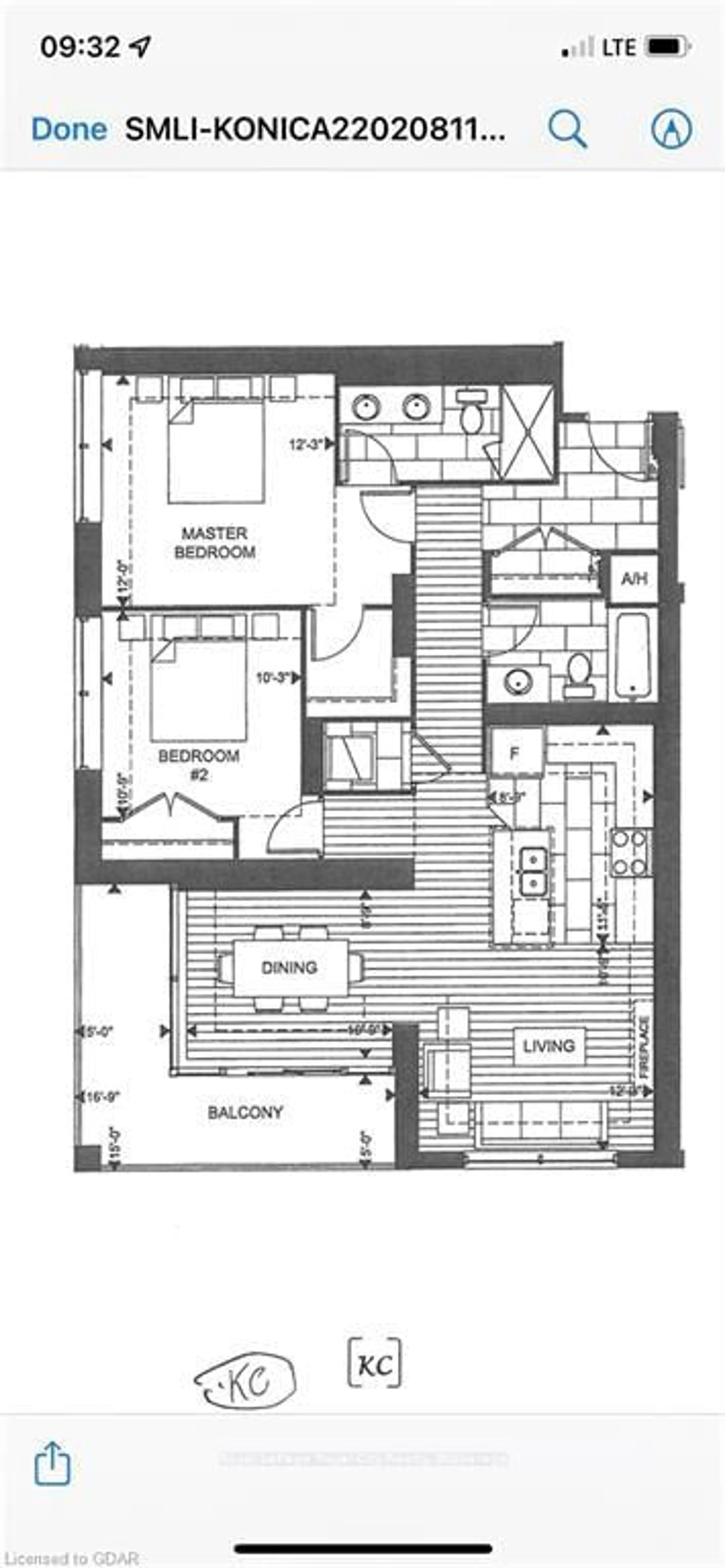 Floor plan for 1880 GORDON St #1004, Guelph Ontario N1L 1G7