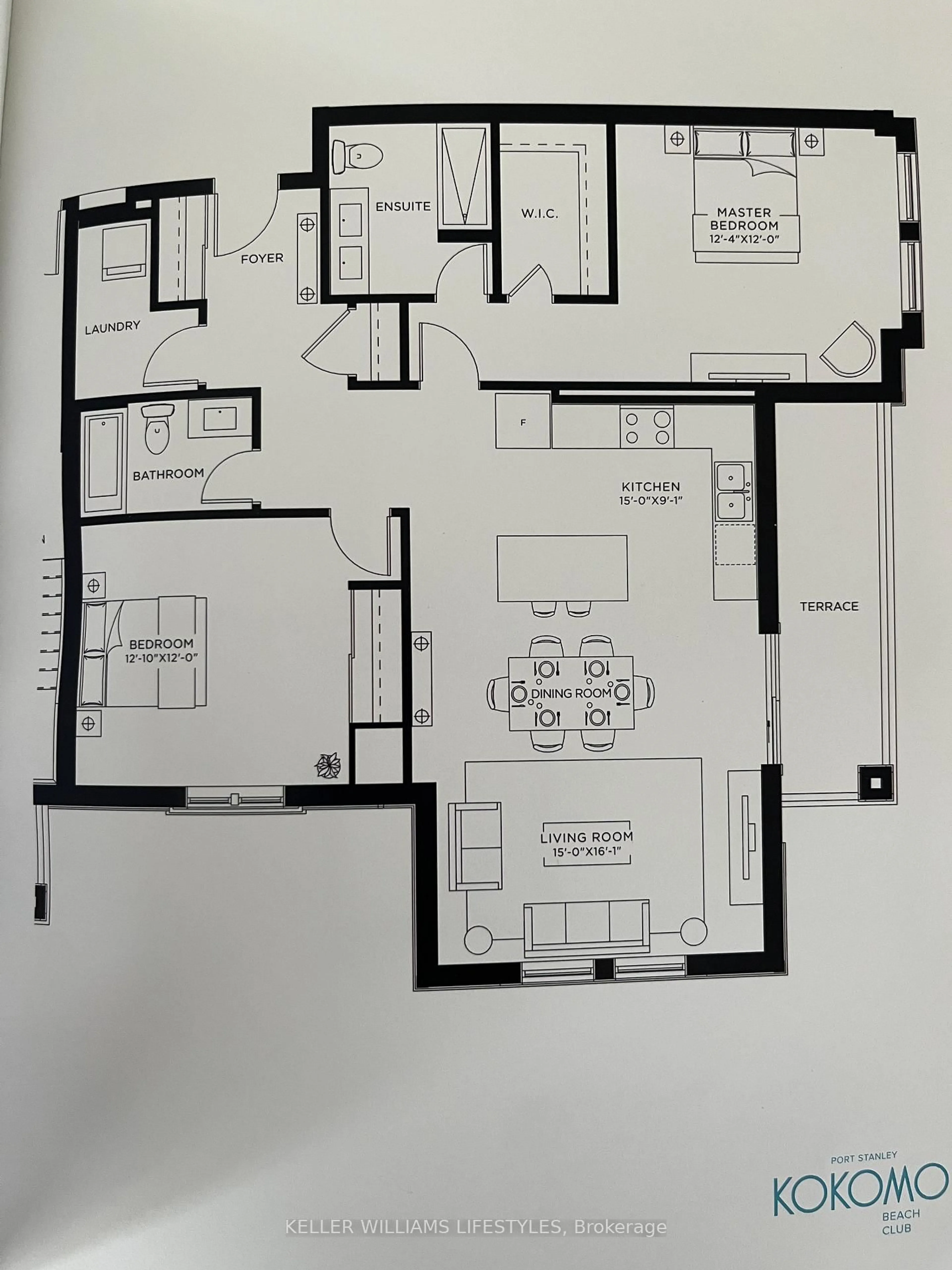 Floor plan for 100 The Promenade St #316, Central Elgin Ontario N5L 0B7