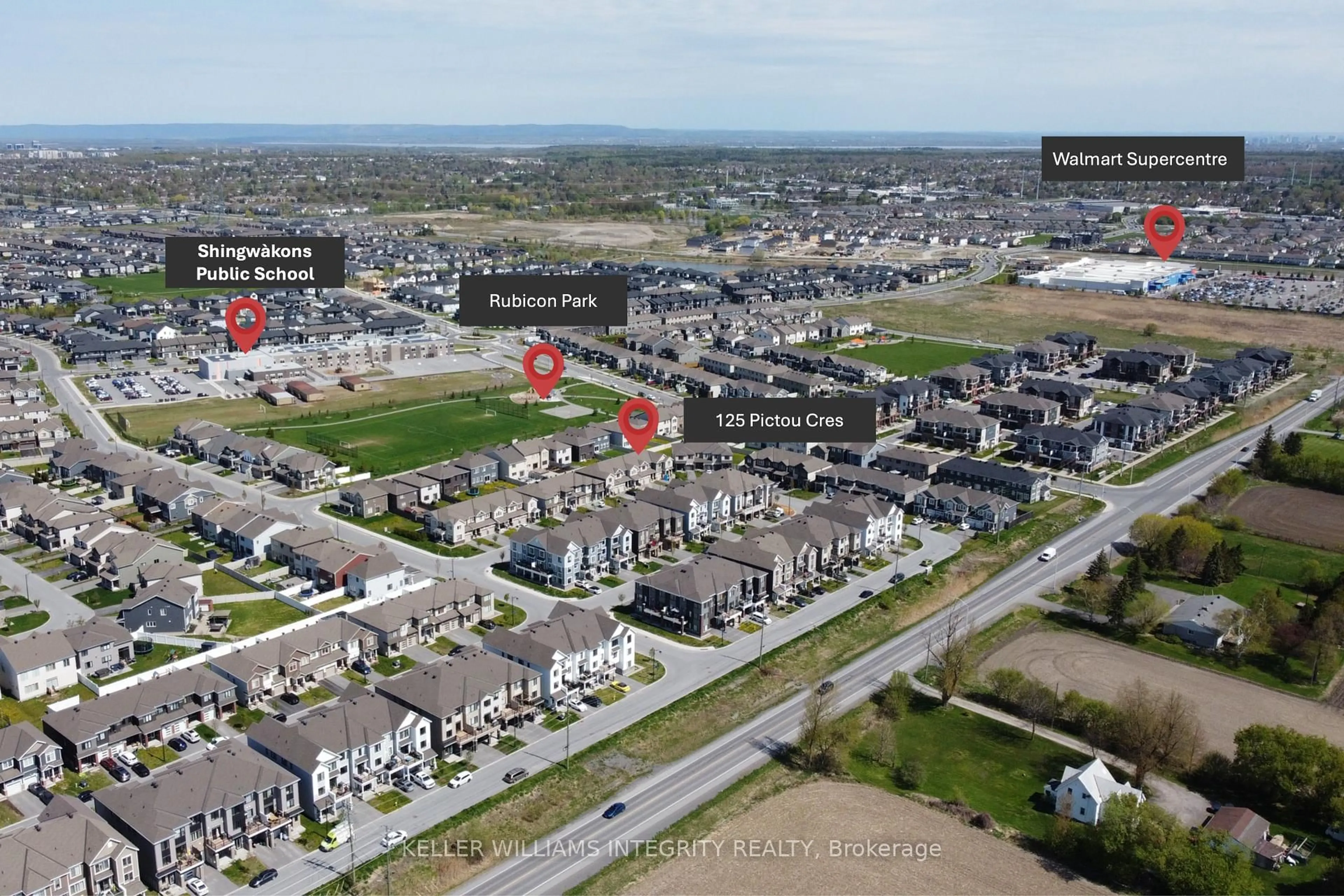 A pic from outside/outdoor area/front of a property/back of a property/a pic from drone, street for 125 Pictou Cres, Ottawa Ontario K2V 0H2