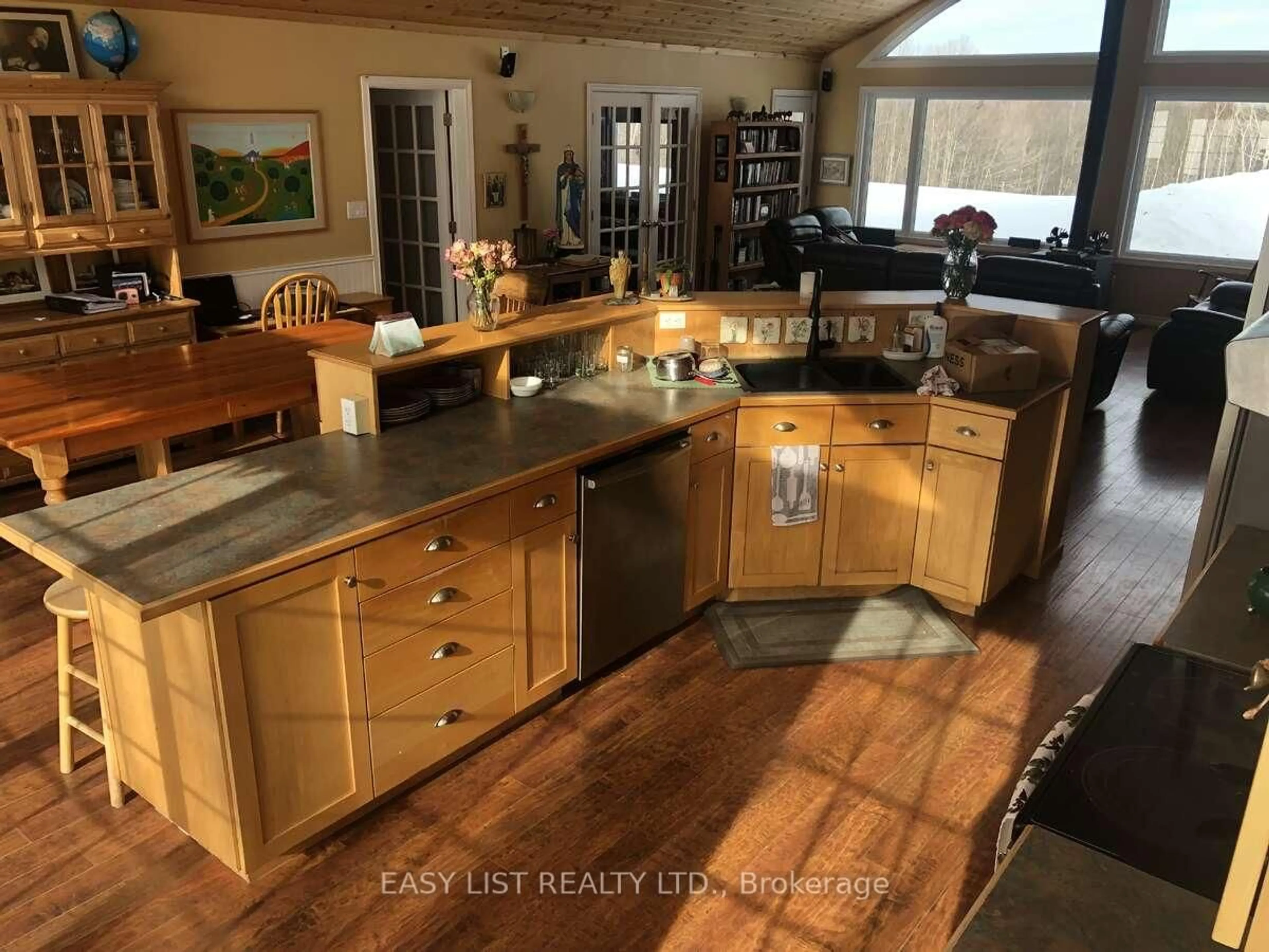 Open concept kitchen, unknown for 535 Perrier Rd, Combermere Ontario K0J 1L0