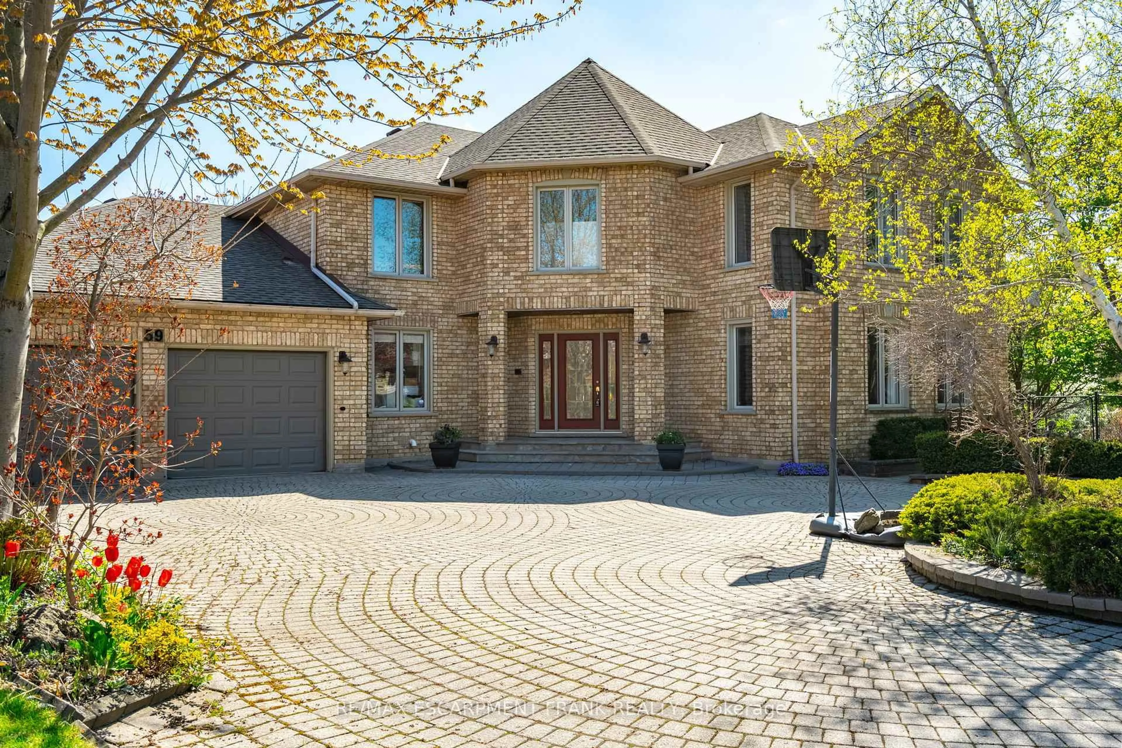 Home with brick exterior material, street for 59 Elodia Crt, Hamilton Ontario L9C 7R2