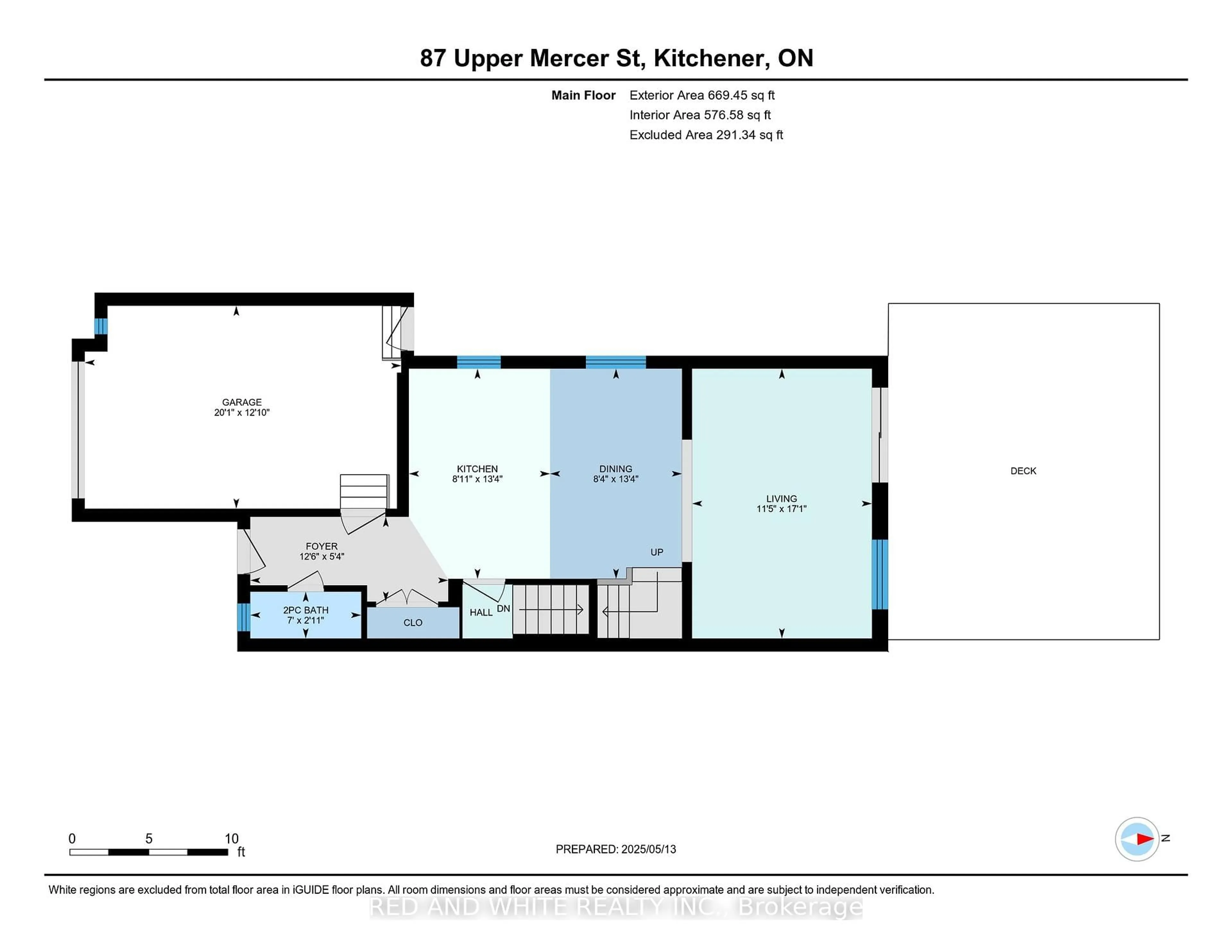 Floor plan for 87 Upper Mercer St, Kitchener Ontario N2A 4N1