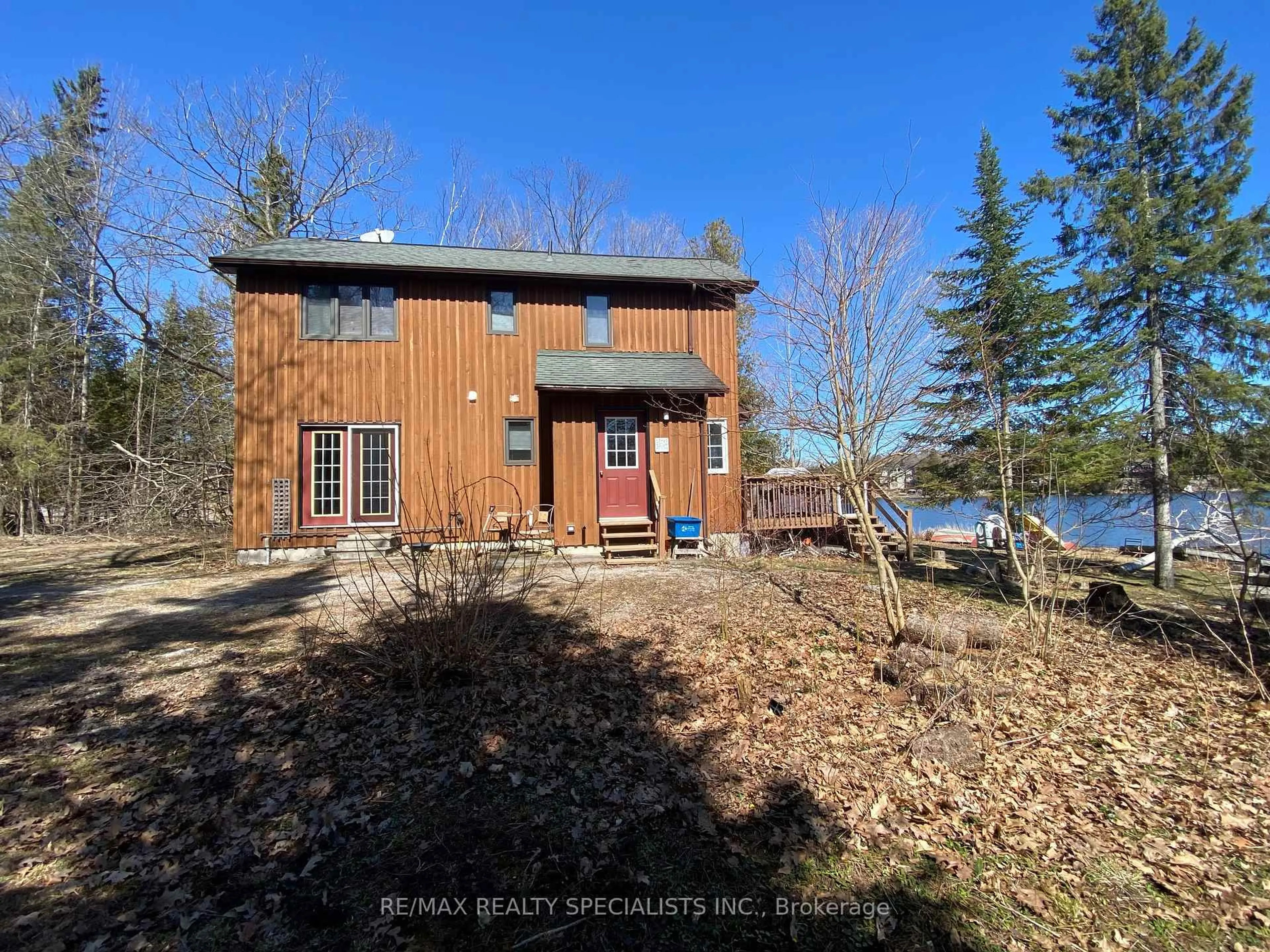 A pic from outside/outdoor area/front of a property/back of a property/a pic from drone, water/lake/river/ocean view for 96 Pearce Rd, Kawartha Lakes Ontario K0M 1K0