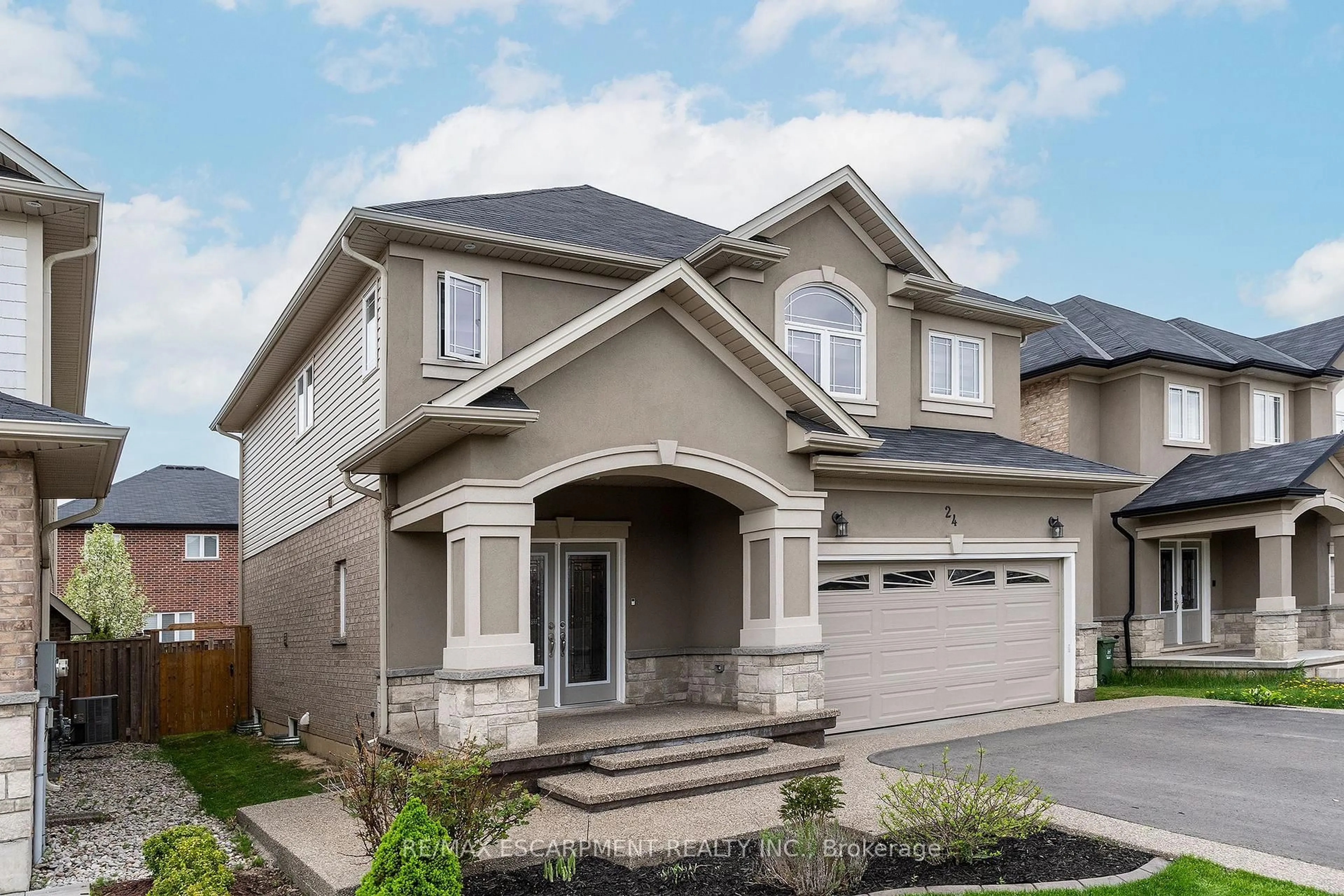 Home with vinyl exterior material, street for 24 Dunvegan Pl, Hamilton Ontario L9B 0H5