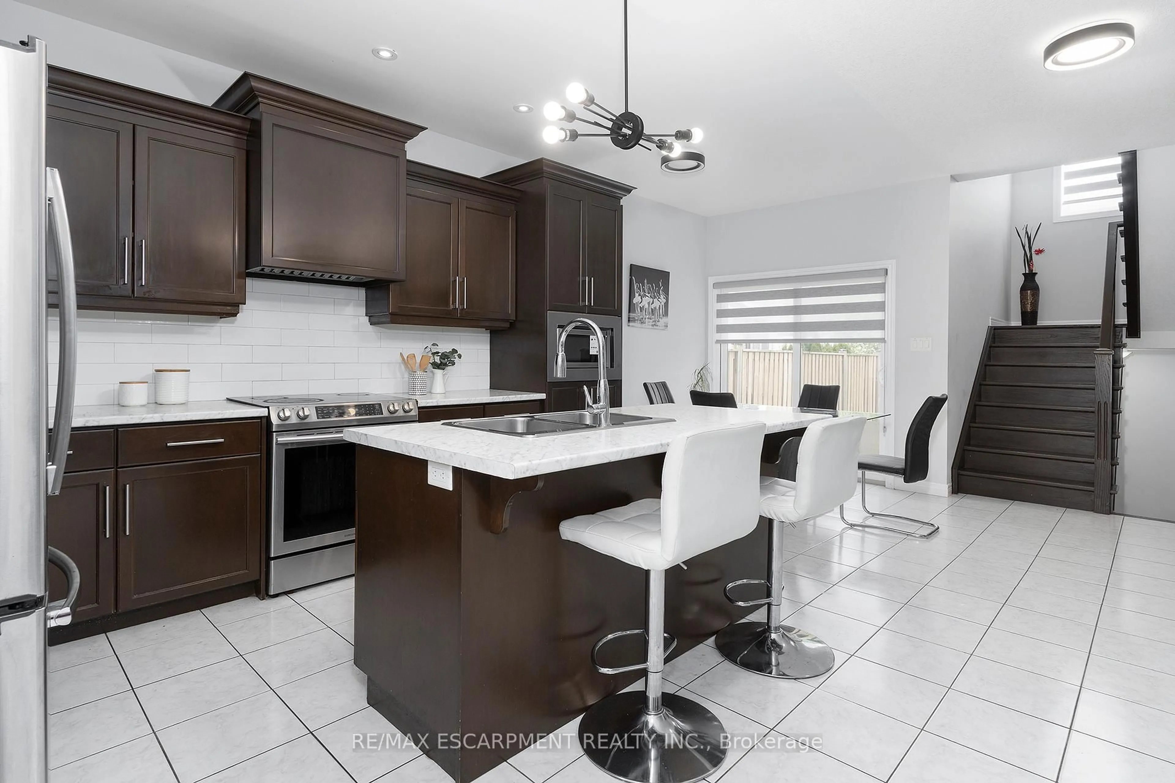 Contemporary kitchen, ceramic/tile floor for 24 Dunvegan Pl, Hamilton Ontario L9B 0H5