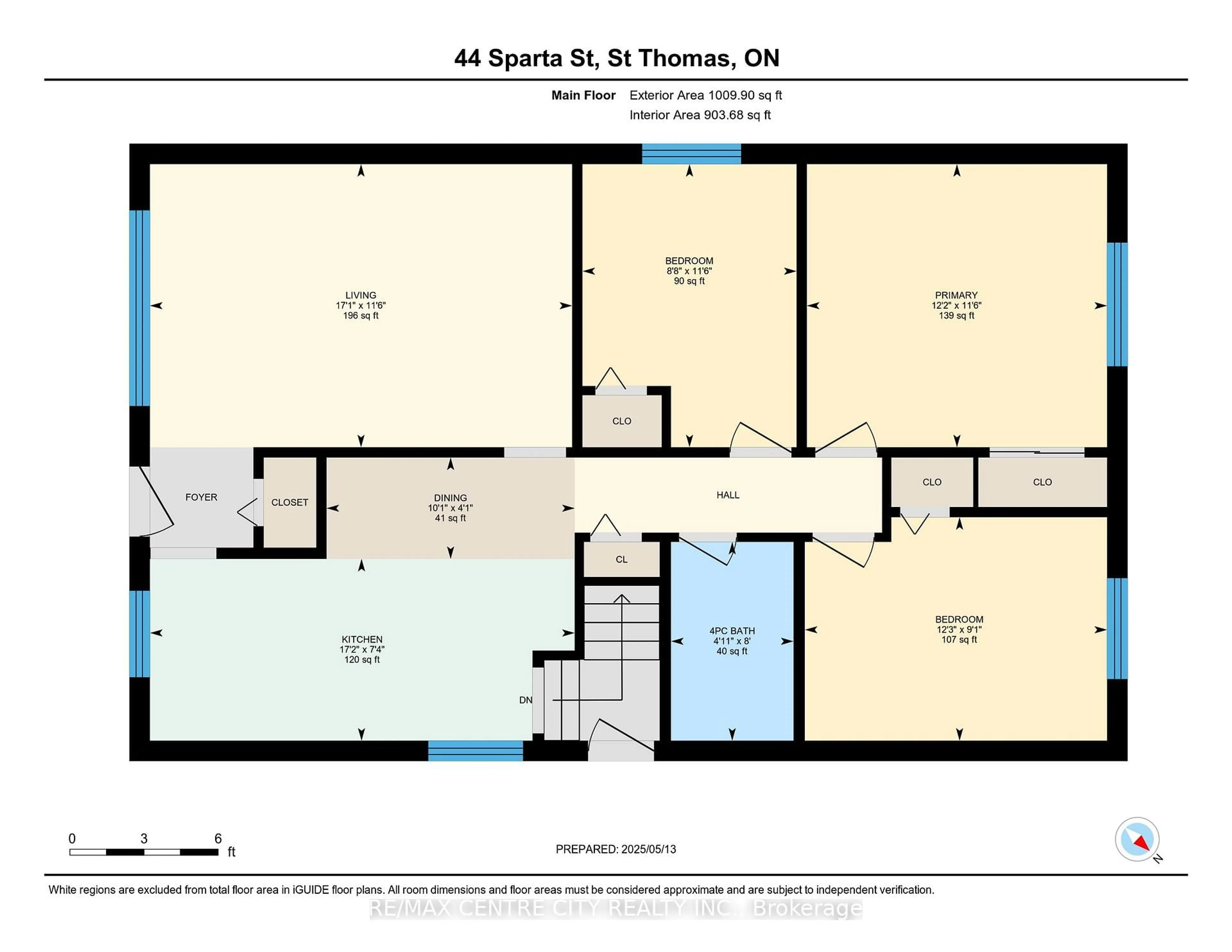 Floor plan for 44 Sparta St, St. Thomas Ontario N5R 5G9