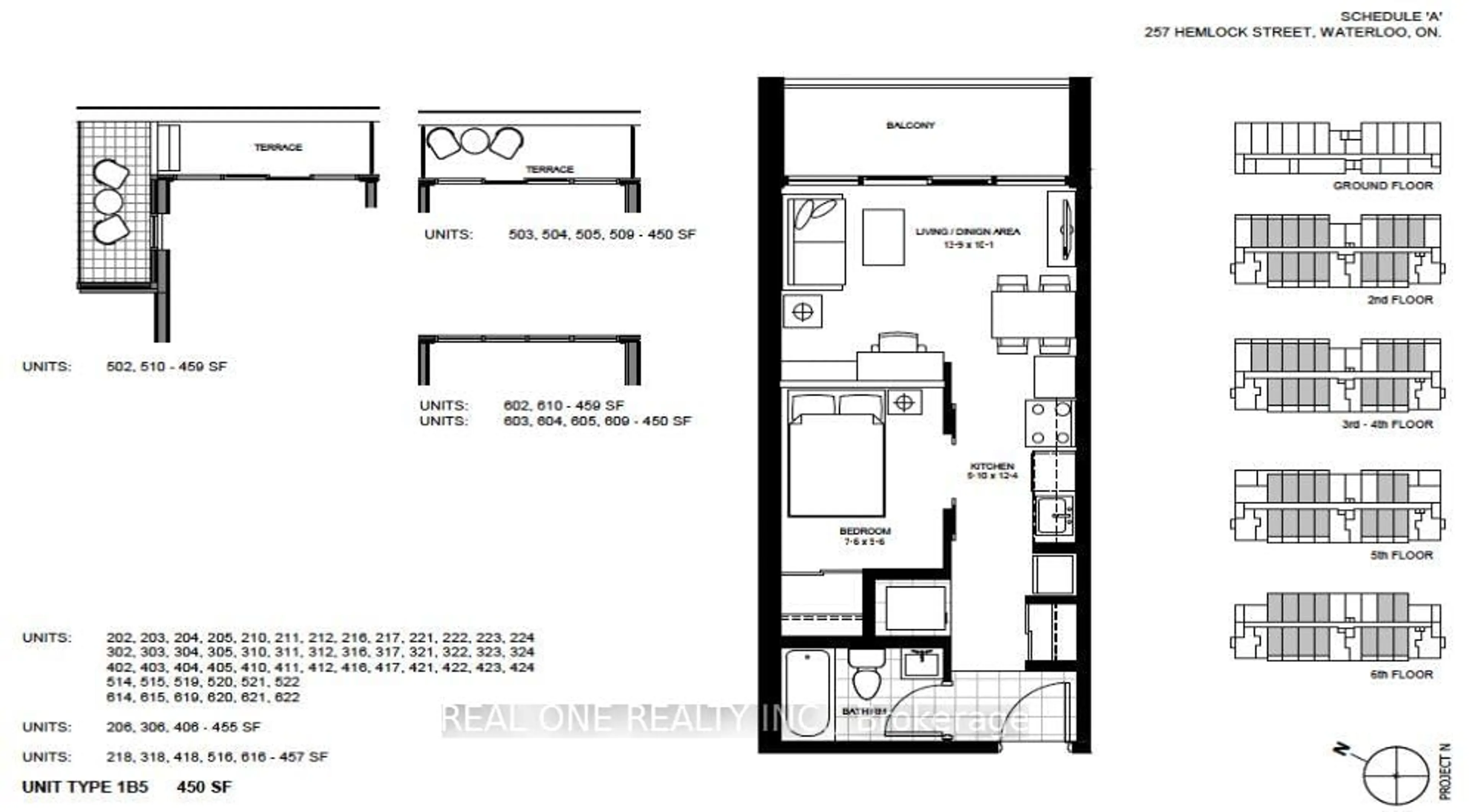 Floor plan for 257 Hemlock St #604, Waterloo Ontario N2L 0K2