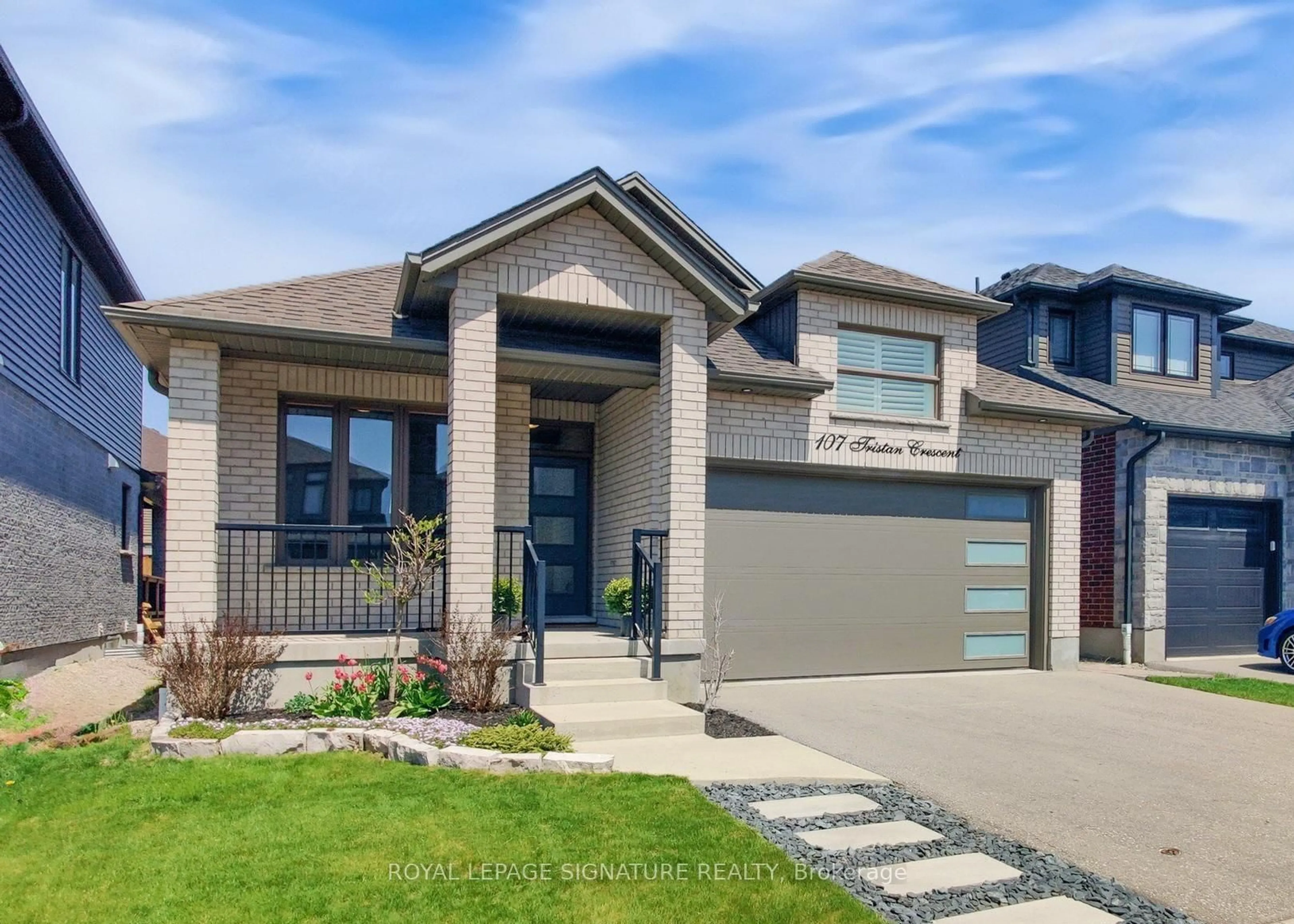 Home with brick exterior material, street for 107 Tristan Cres, Woolwich Ontario N0B 1M0
