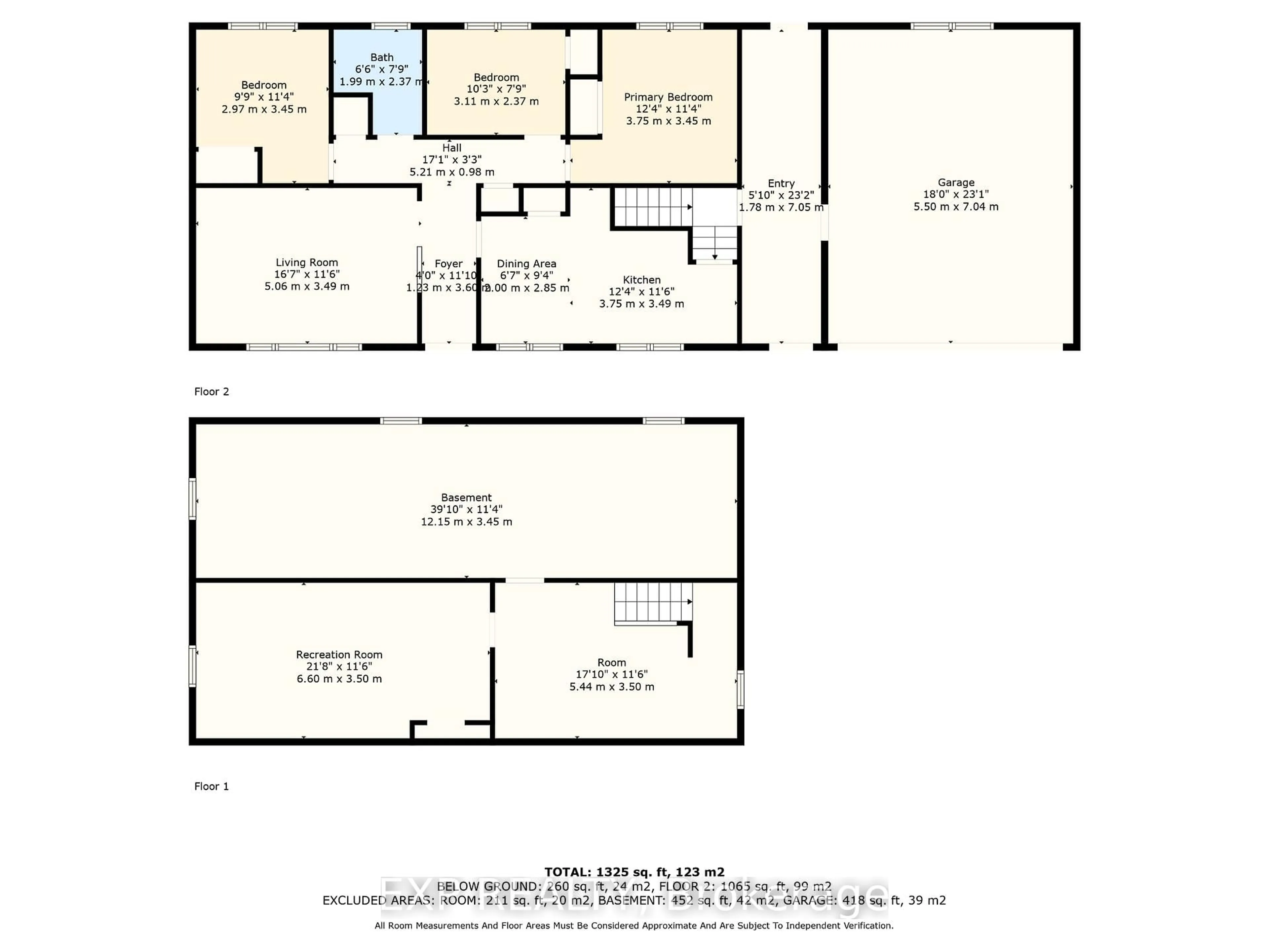 Floor plan for 1 Heneage St, Port Hope Ontario L1A 3P6