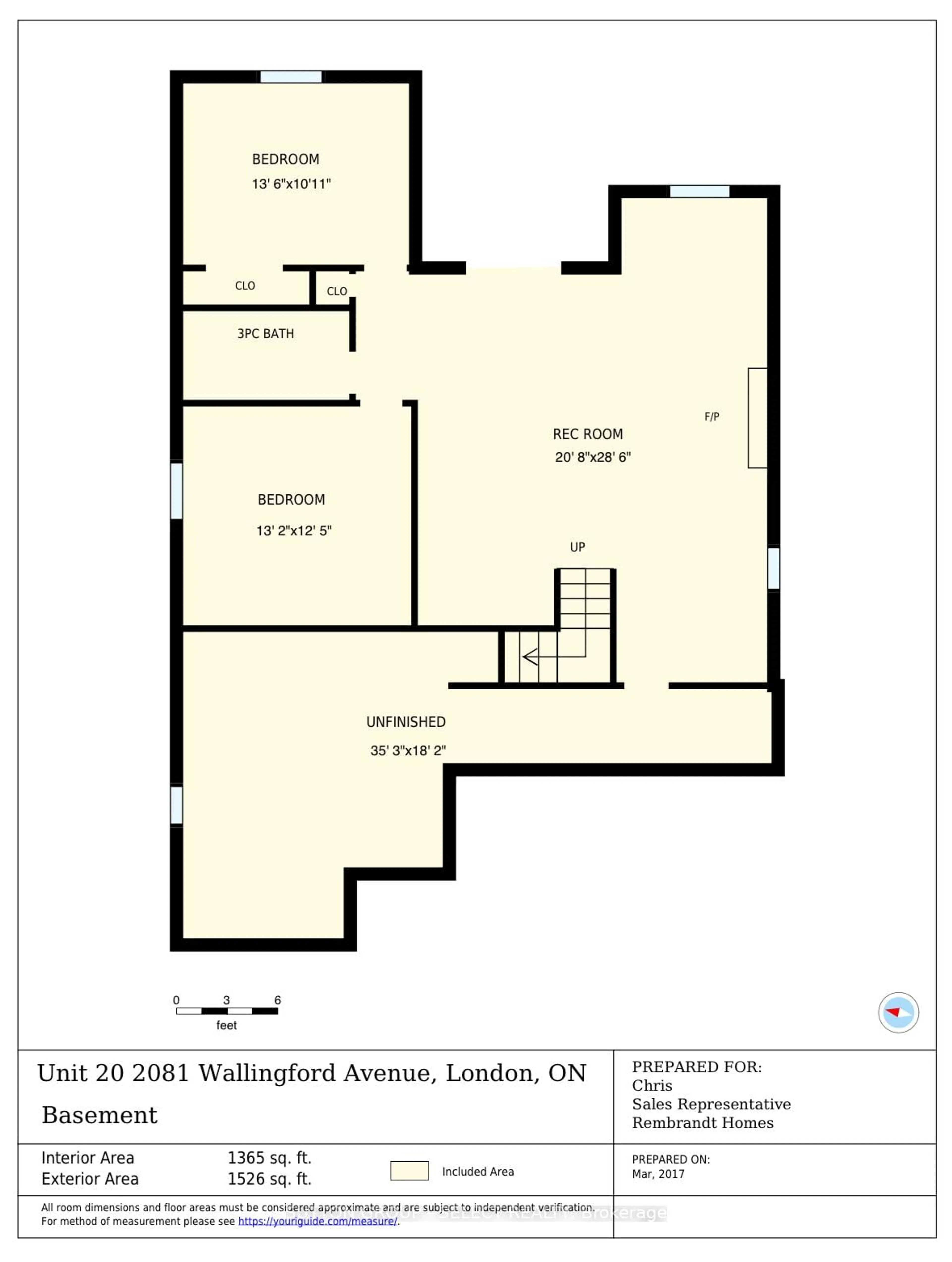 Floor plan for 2081 Wallingford Ave #20, London North Ontario N6G 0K1