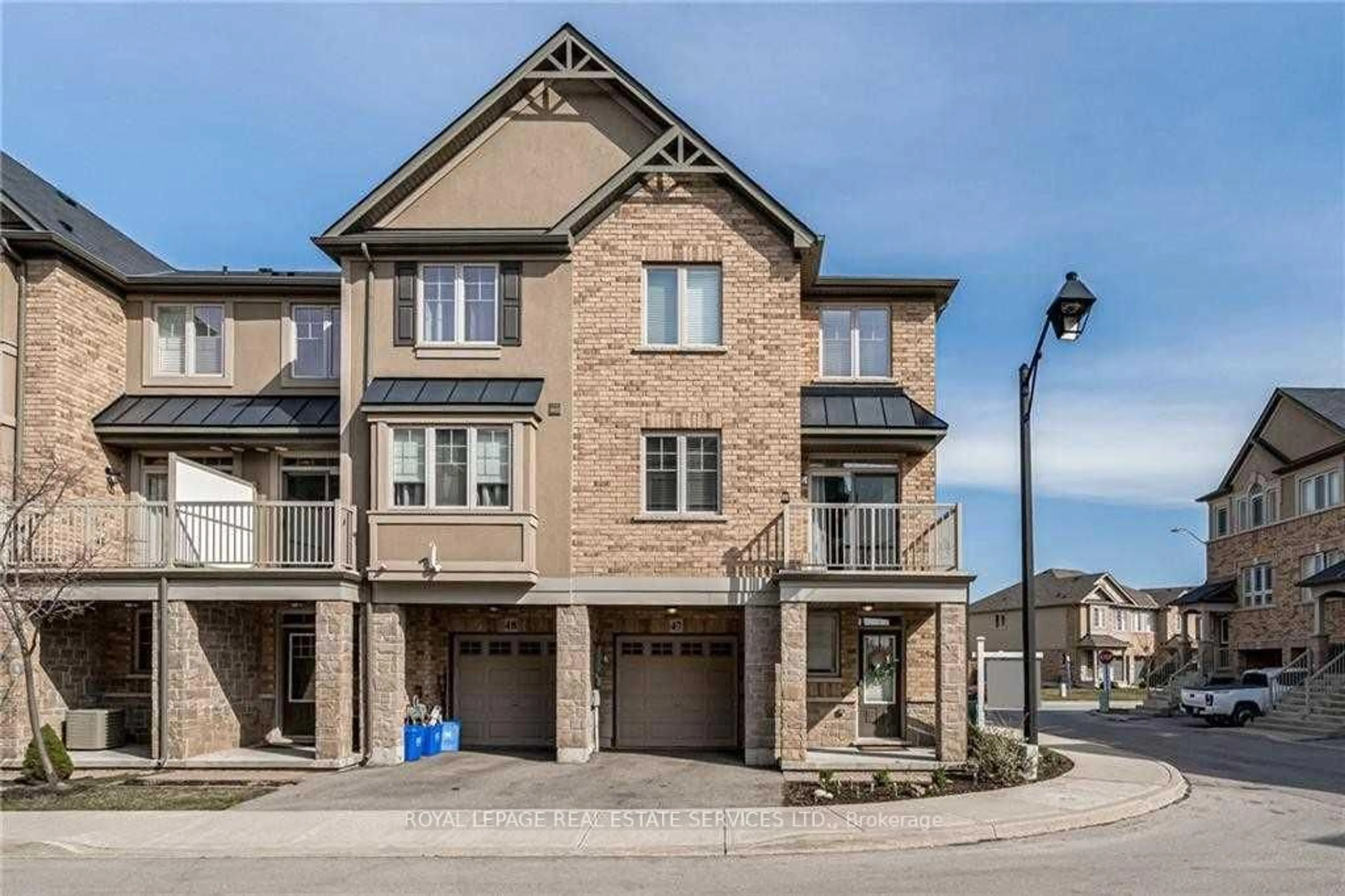 A pic from outside/outdoor area/front of a property/back of a property/a pic from drone, street for 201 Westbank Tr #47, Hamilton Ontario L8J 0H4