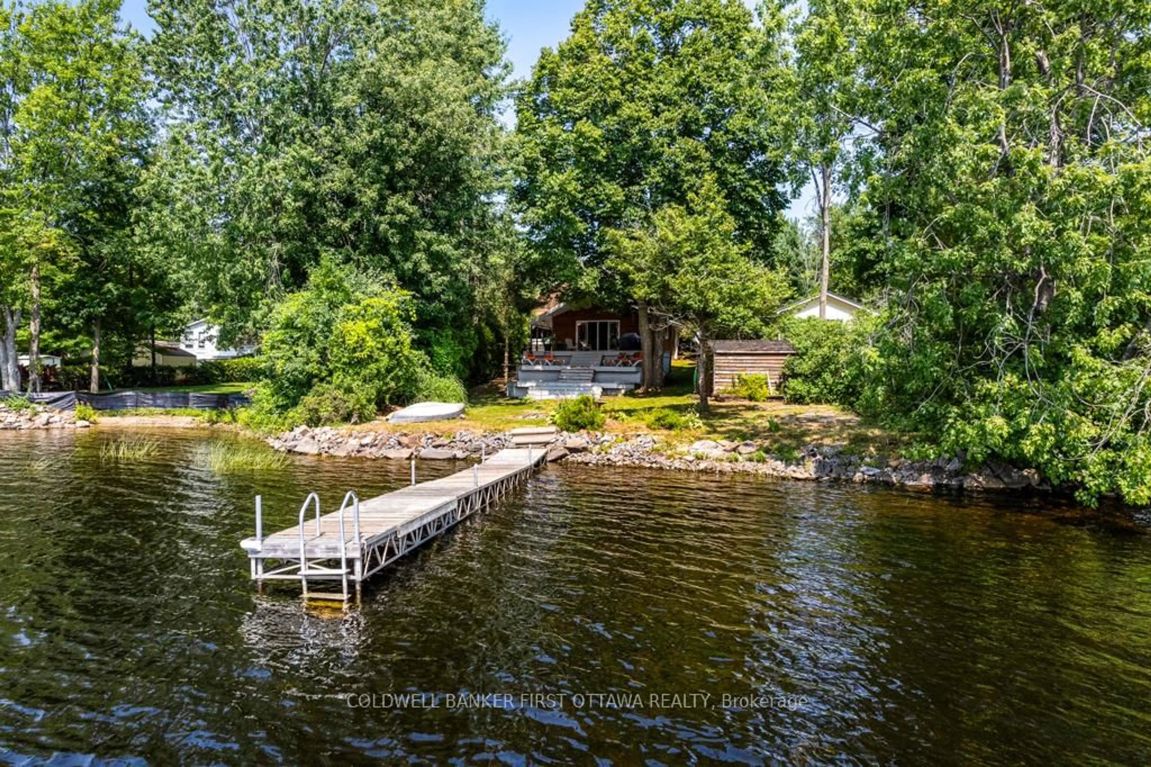 A pic from outside/outdoor area/front of a property/back of a property/a pic from drone, water/lake/river/ocean view for 193 PRETTIES ISLAND Rd, Carleton Place Ontario K7C 4K8