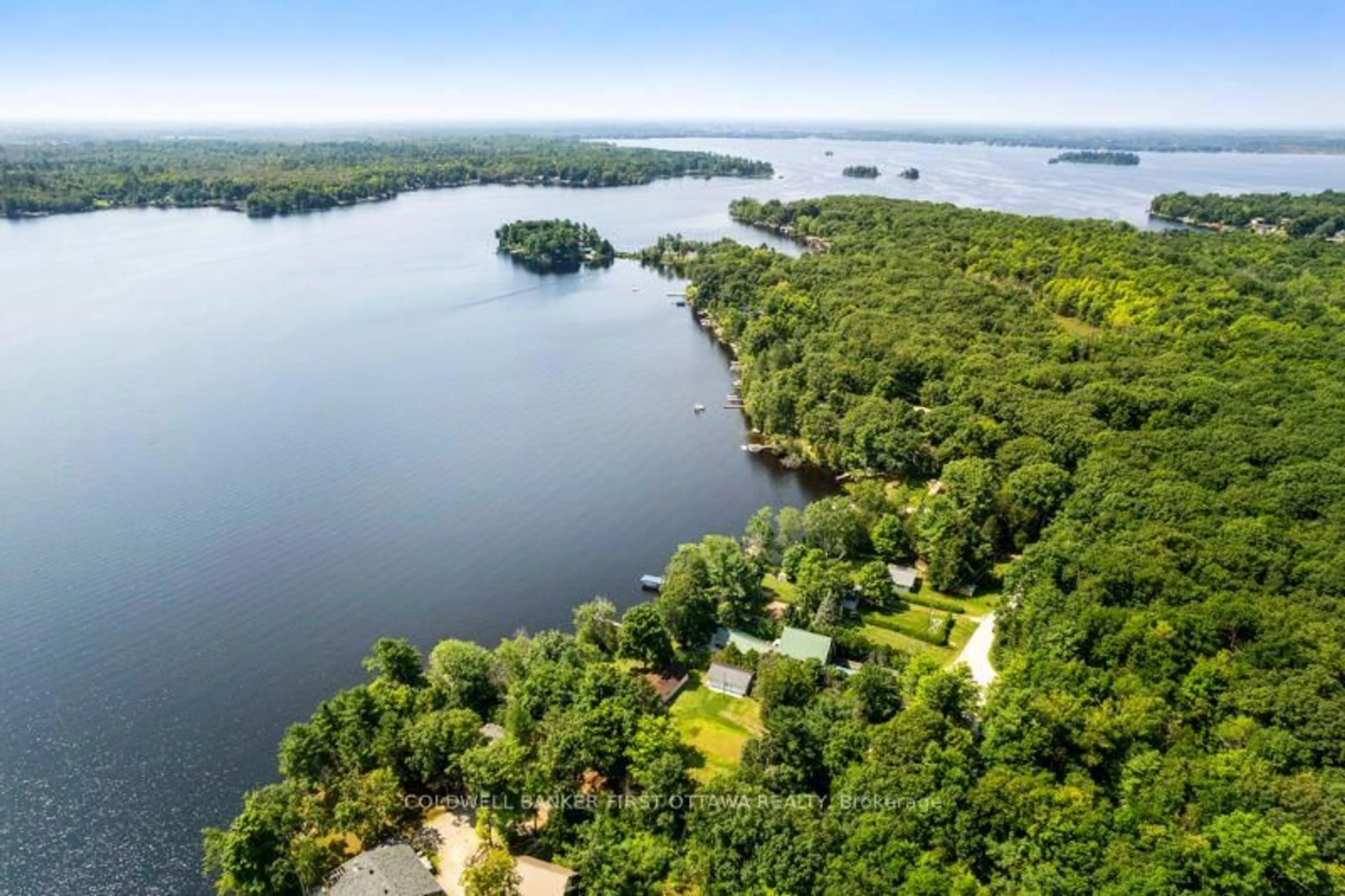A pic from outside/outdoor area/front of a property/back of a property/a pic from drone, water/lake/river/ocean view for 193 PRETTIES ISLAND Rd, Carleton Place Ontario K7C 4K8