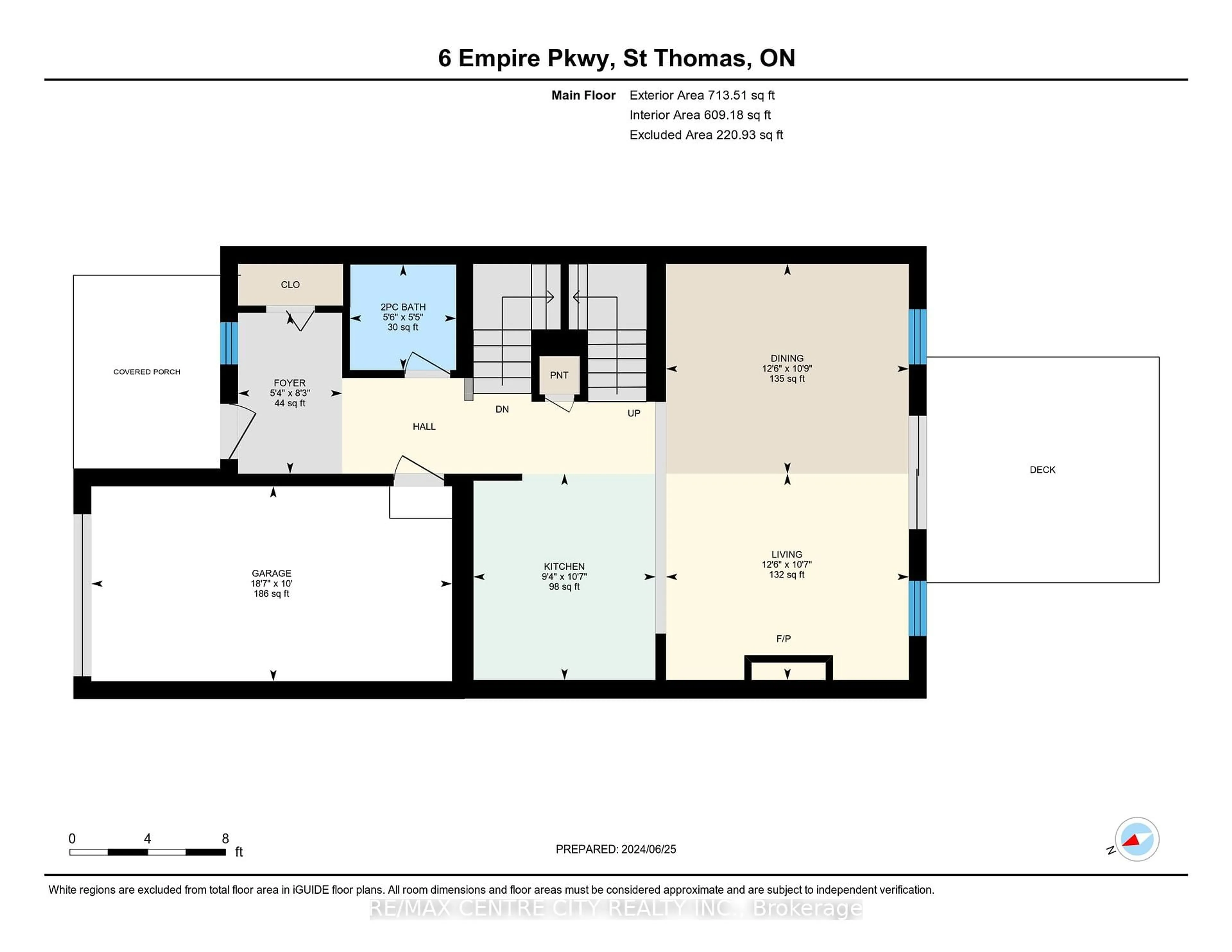 Floor plan for 6 Empire Pkwy, St. Thomas Ontario N5R 0E9