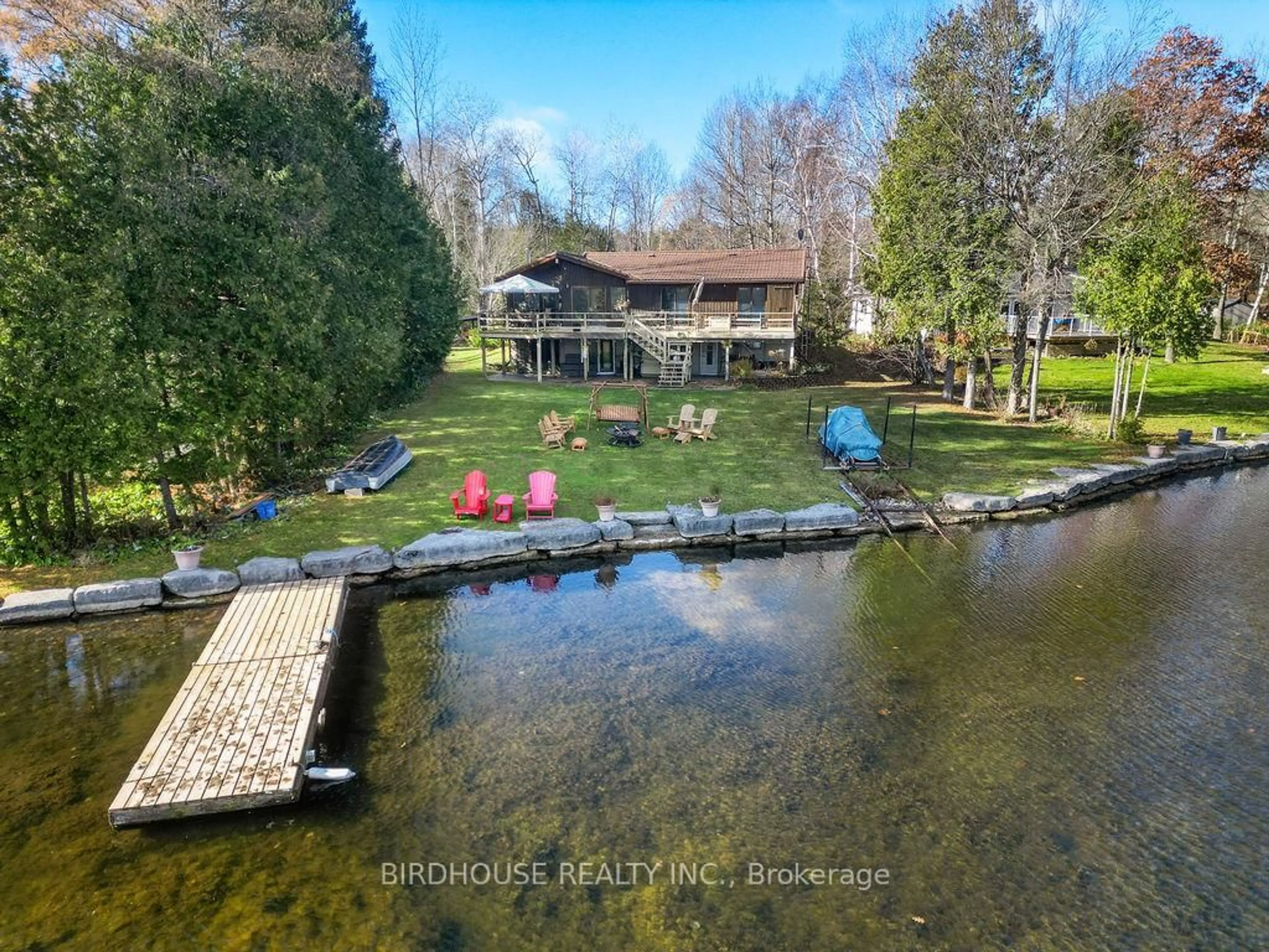 A pic from outside/outdoor area/front of a property/back of a property/a pic from drone, water/lake/river/ocean view for 217 Adam & Eve Rd, Trent Lakes Ontario K0L 1J0